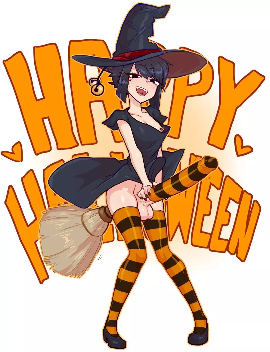 Futa Witch is ready for Halloween!