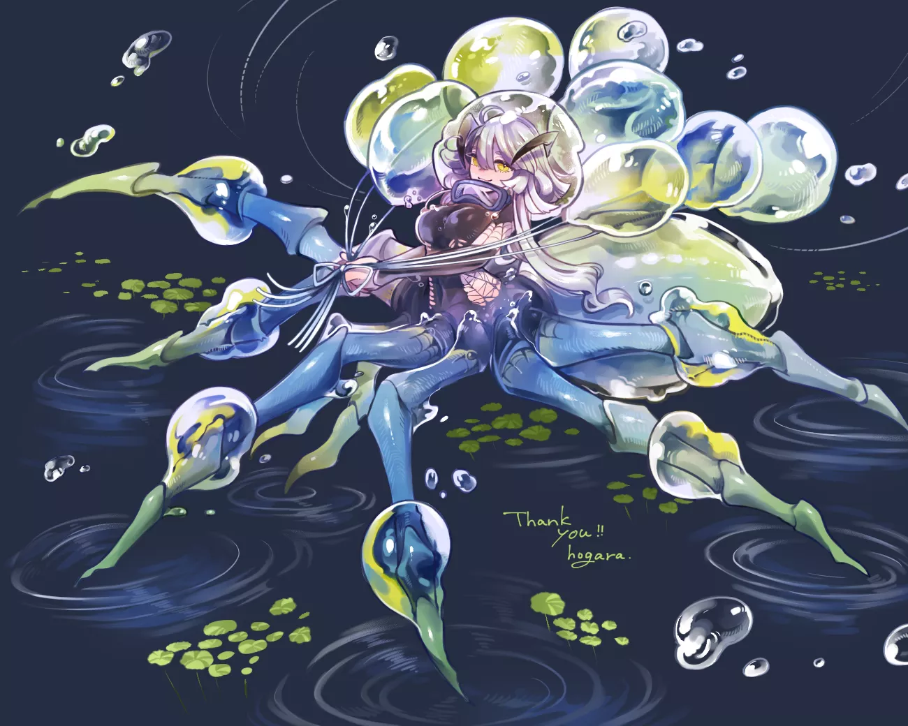 Her Air Bubbles are like Underwater Balloons! Aquatic Arachne By @hogara_18