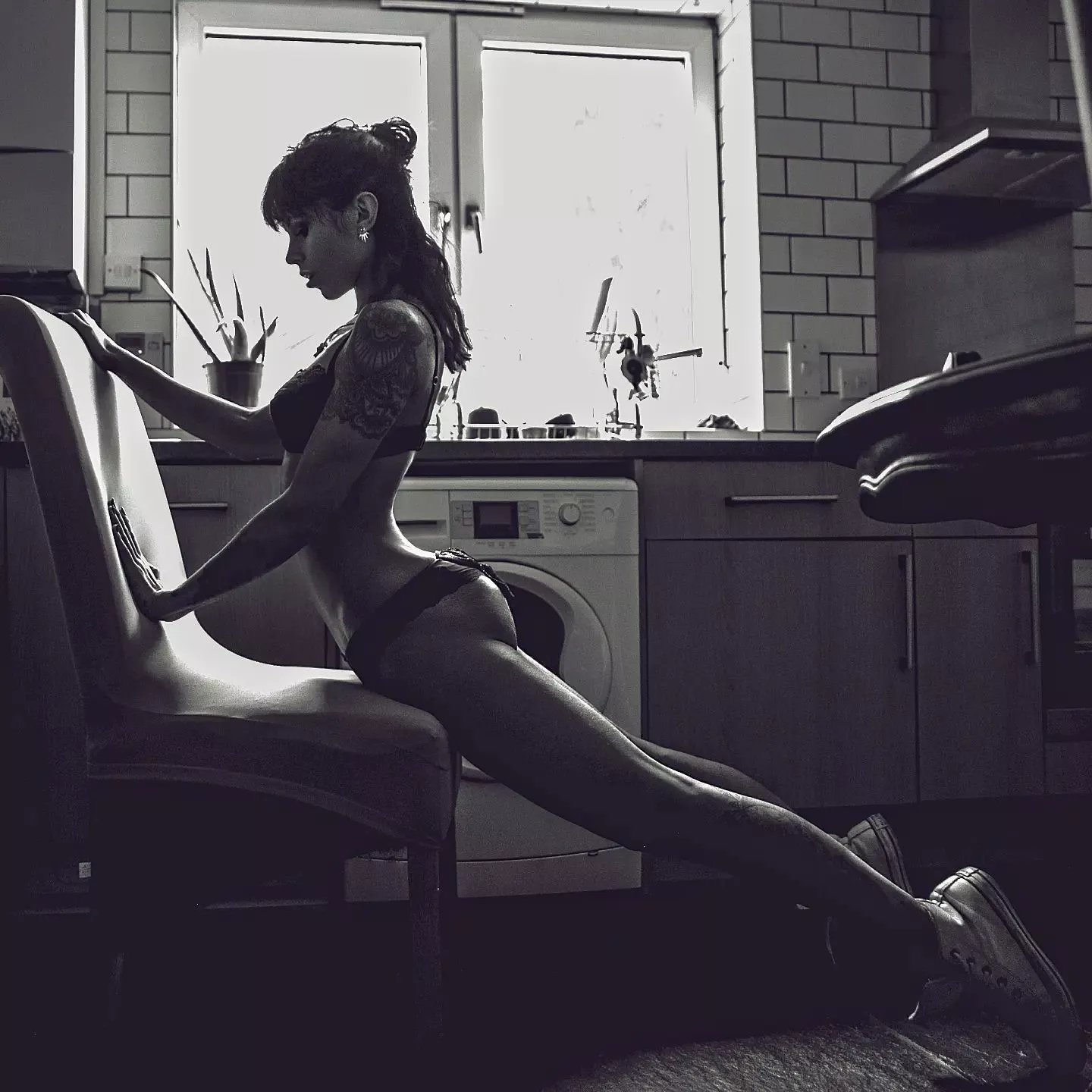 In the kitchen