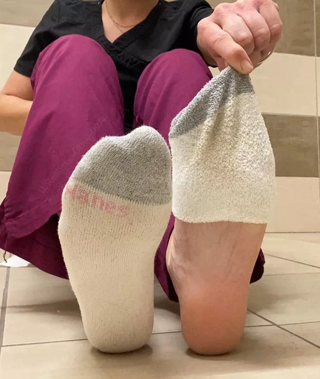 Taking off these sweaty socks for you