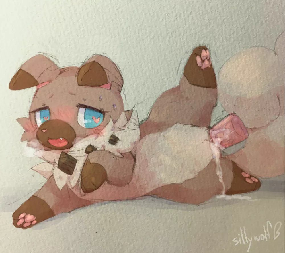 Watercolor Rockruff [MF] (wolfwithwing)