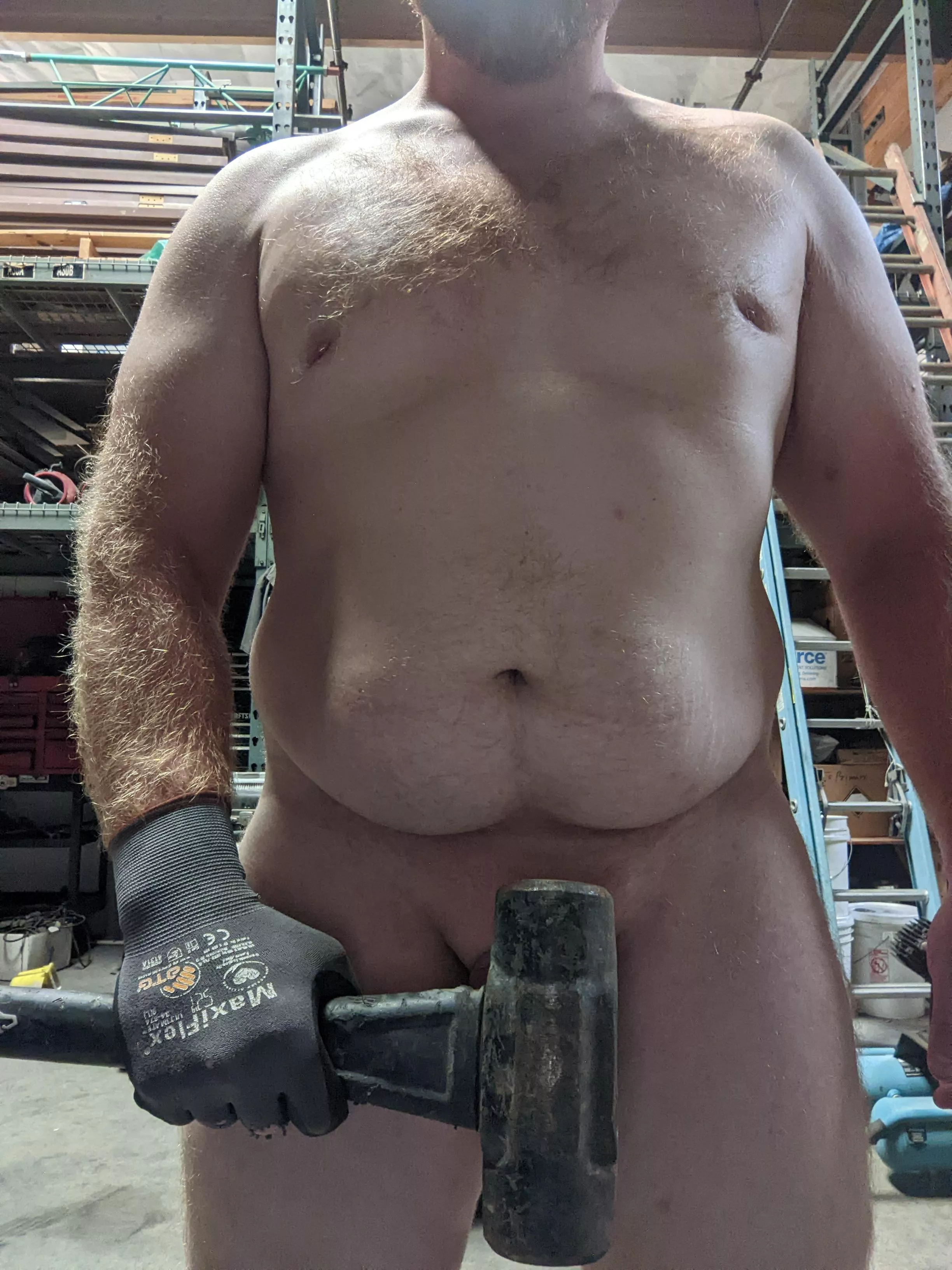 Always wear protection when handling large tools