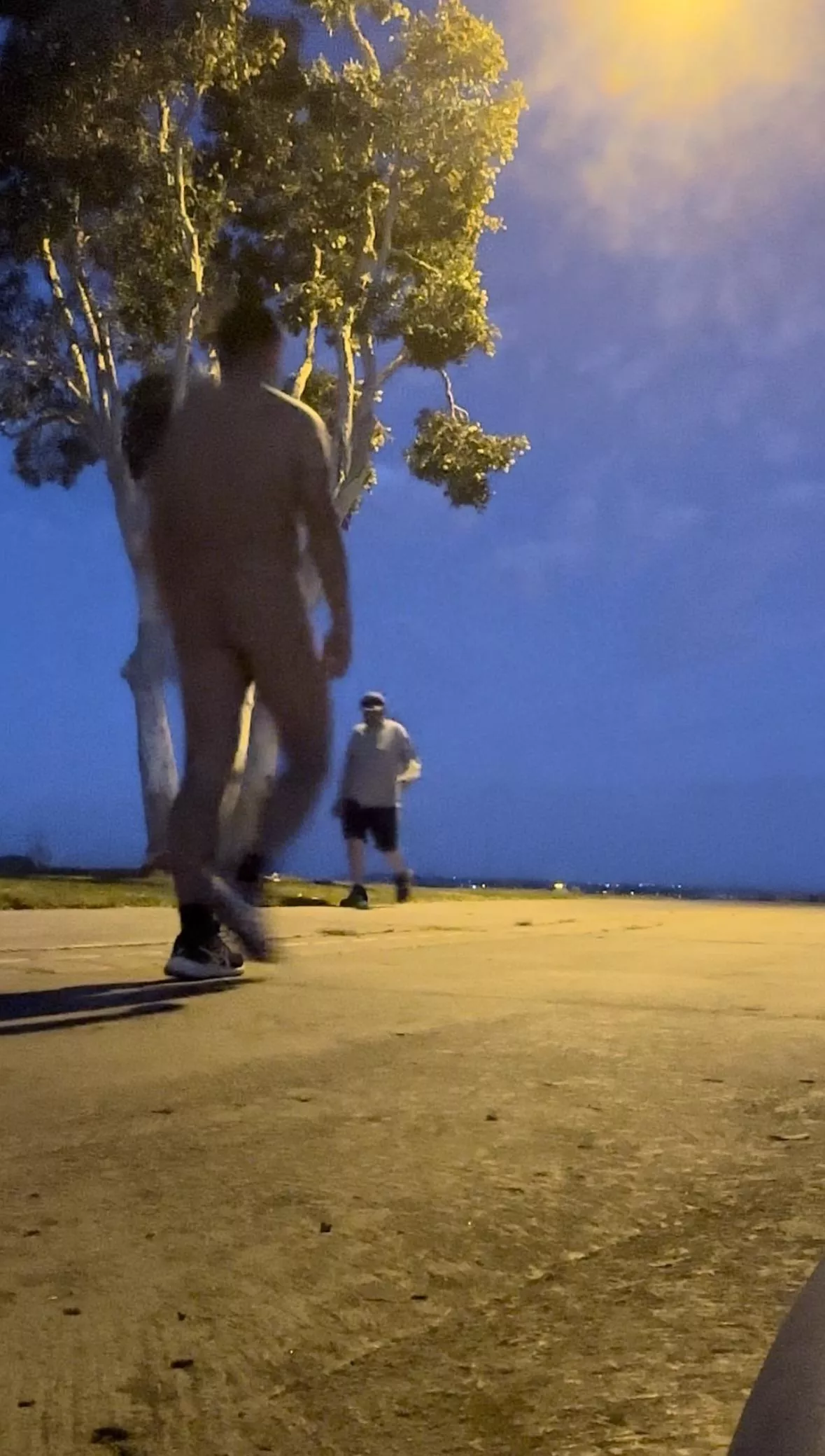 Caught walking naked who wants the vid