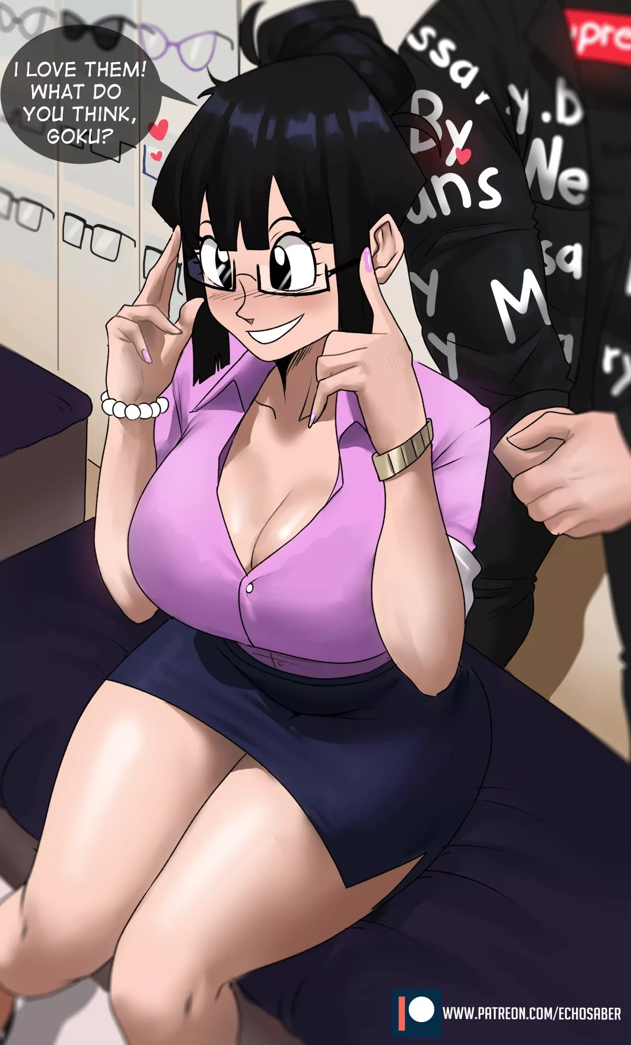 Chi-Chi's big new frames (Echo Saber) [Dragon Ball]