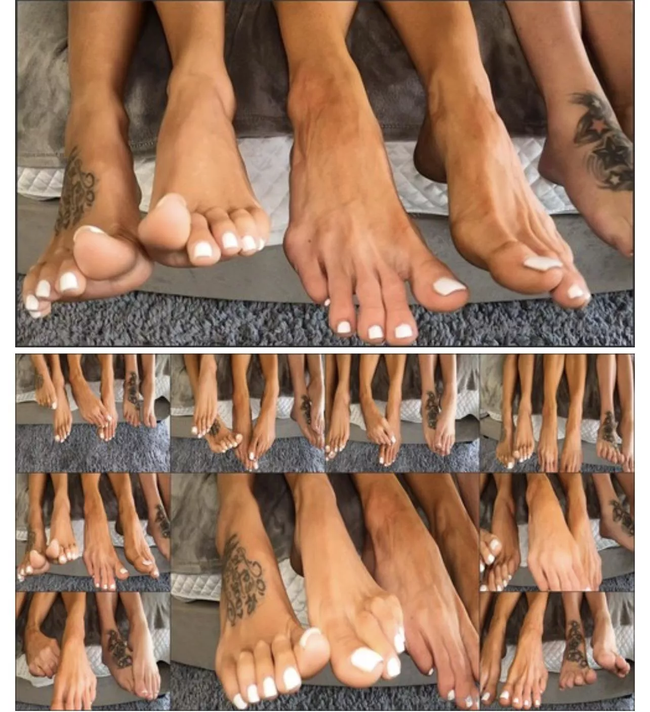 Help me identify feet in the middle? Those on the legt are from Daisy Marie