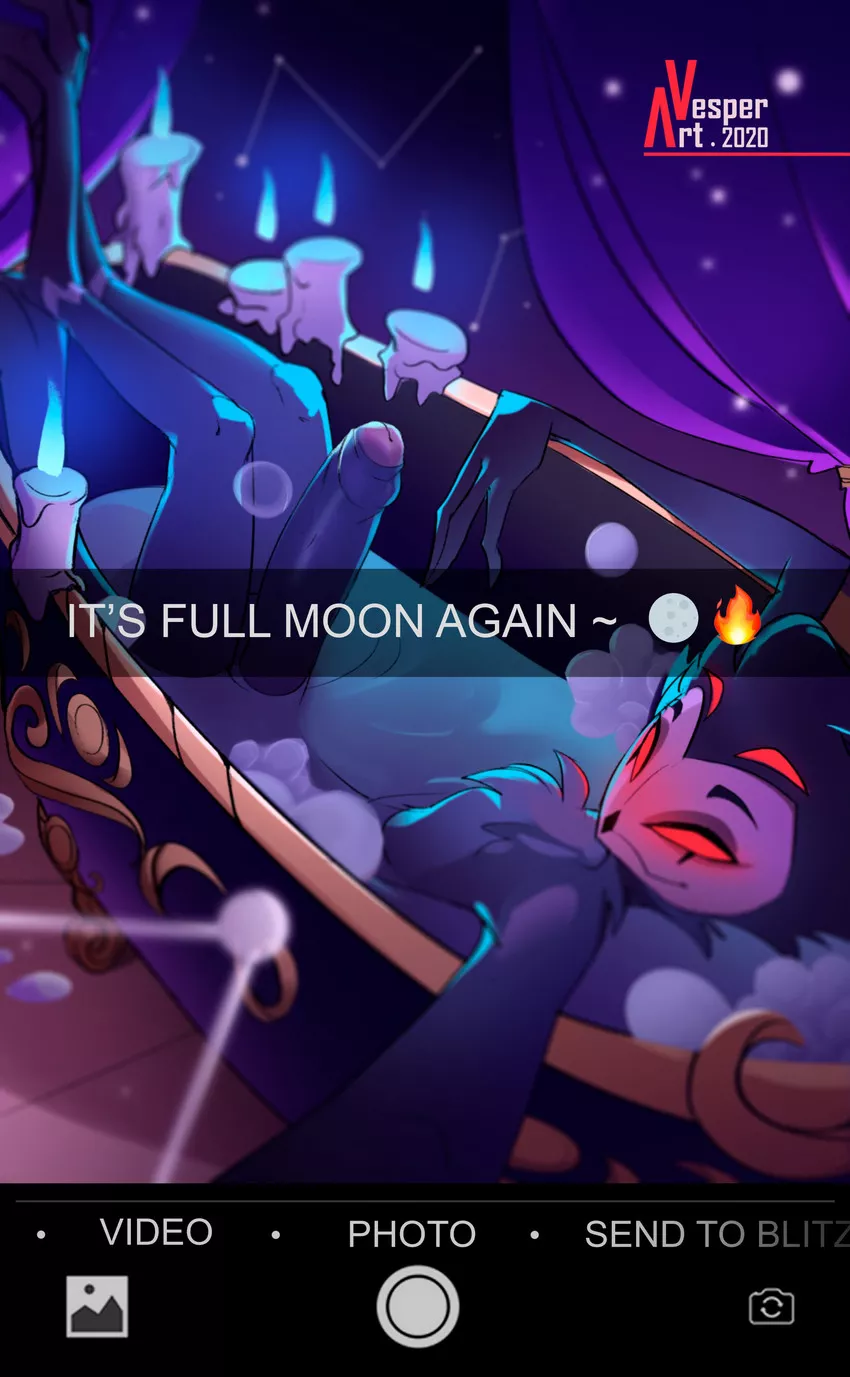 I love the full moon (by Vesper art)