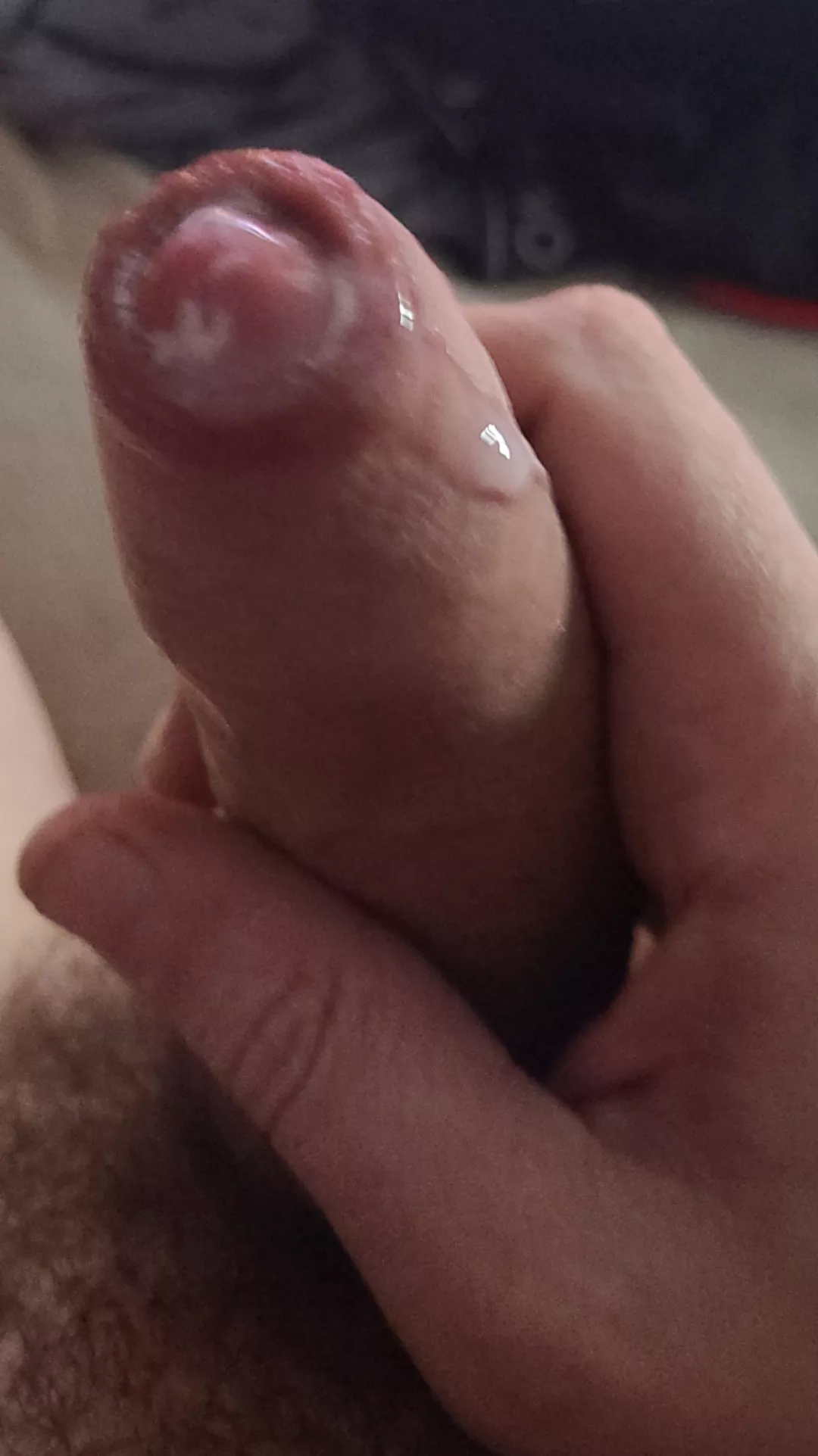 I love wanking my wet dick!