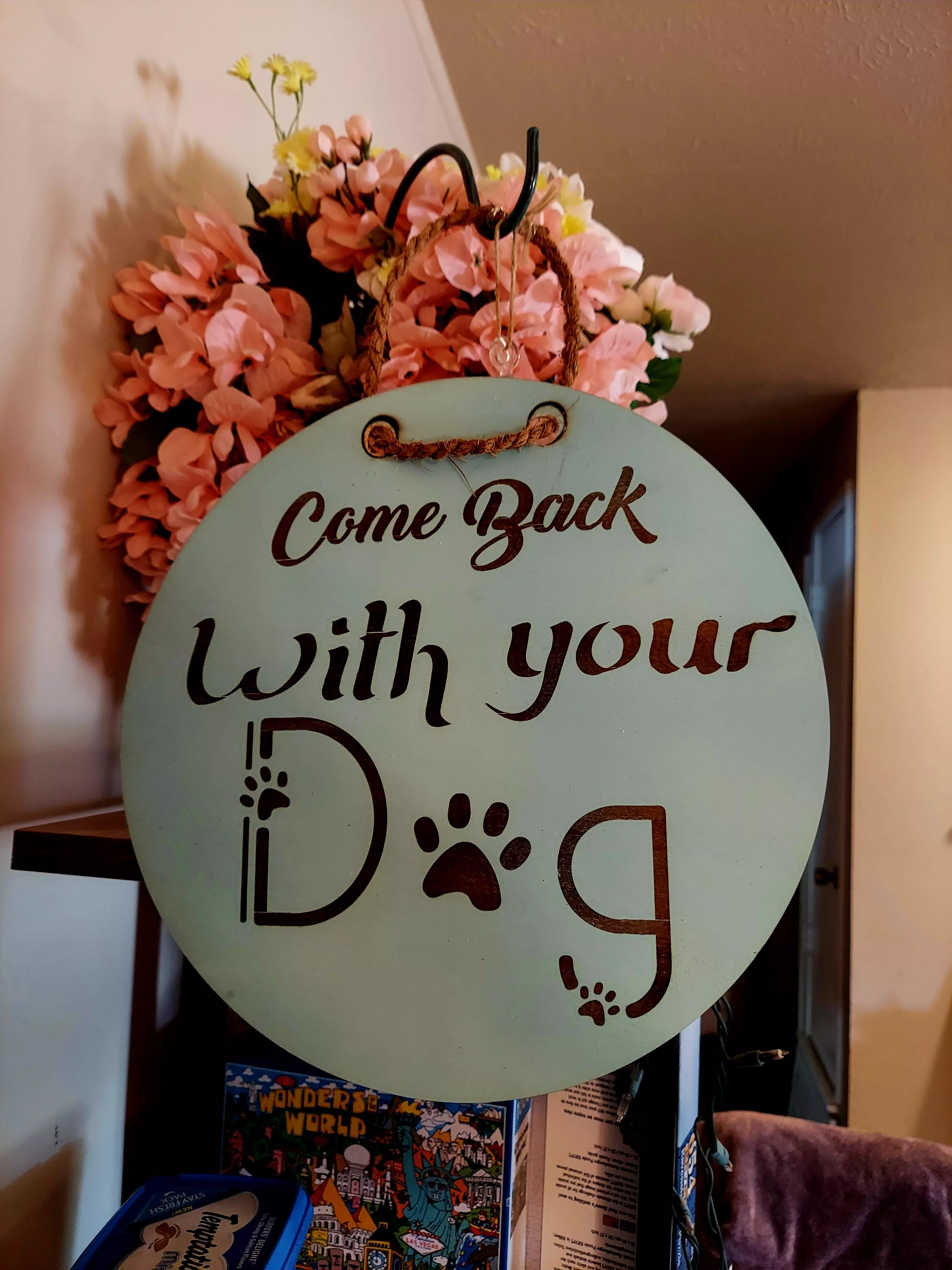 i made a sign for our pup party