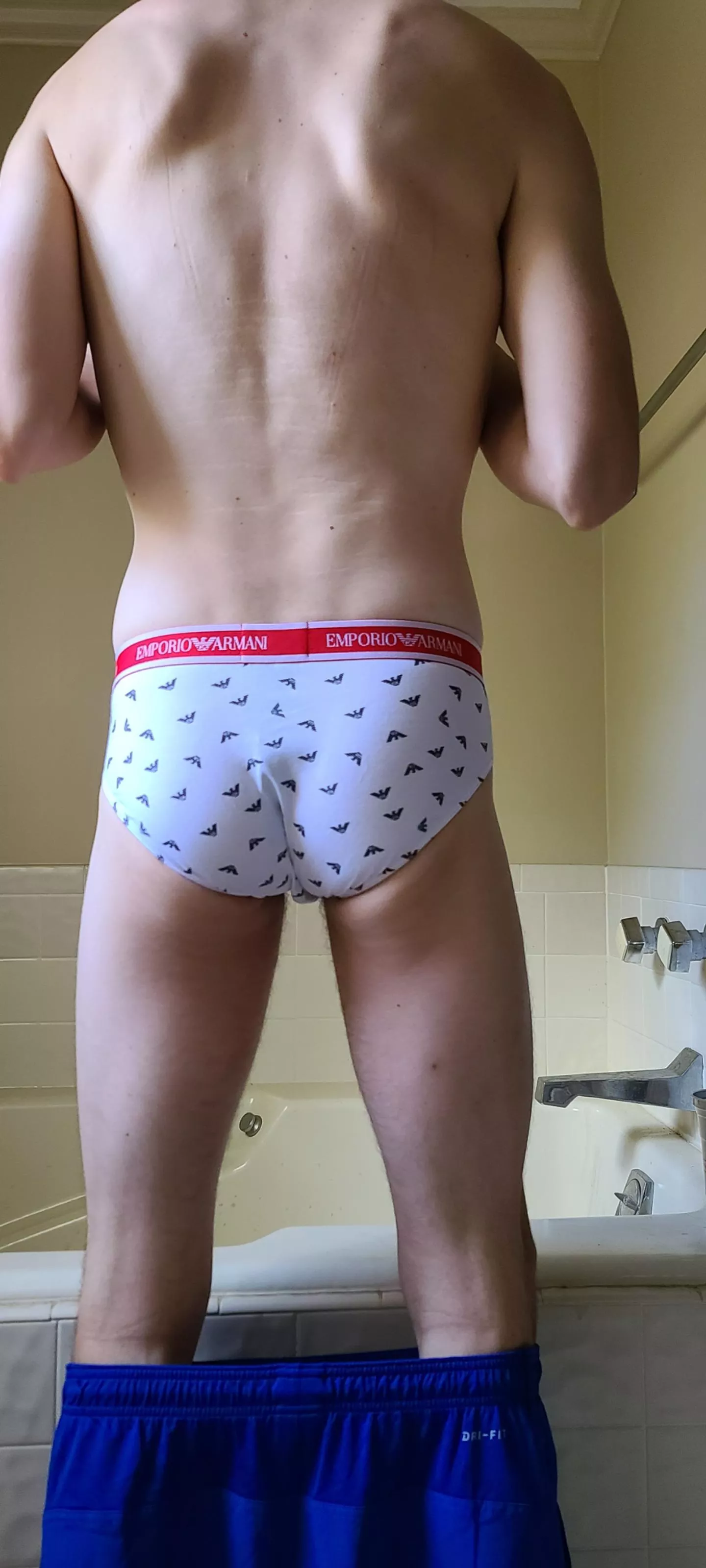 Tall guy in briefs