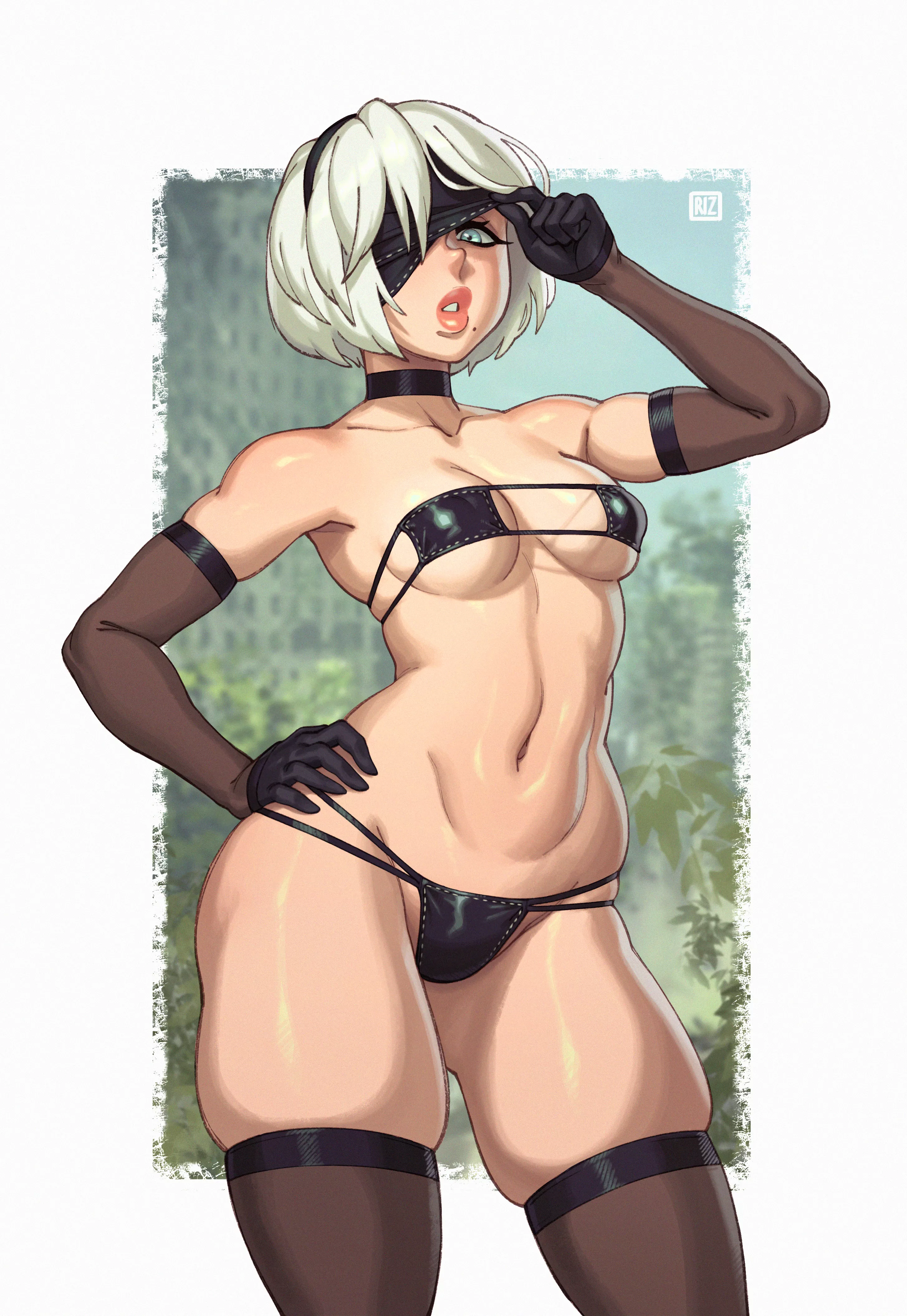 2B has a toned body (riz)