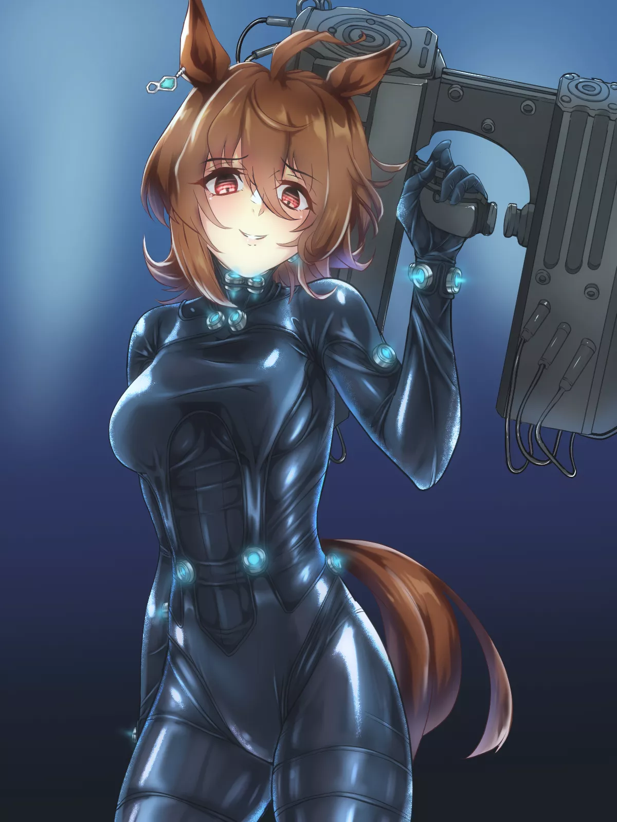 Agnes Tachyon in a GANTZ suit ( Parazan D) [Umamusume/ GANTZ ]