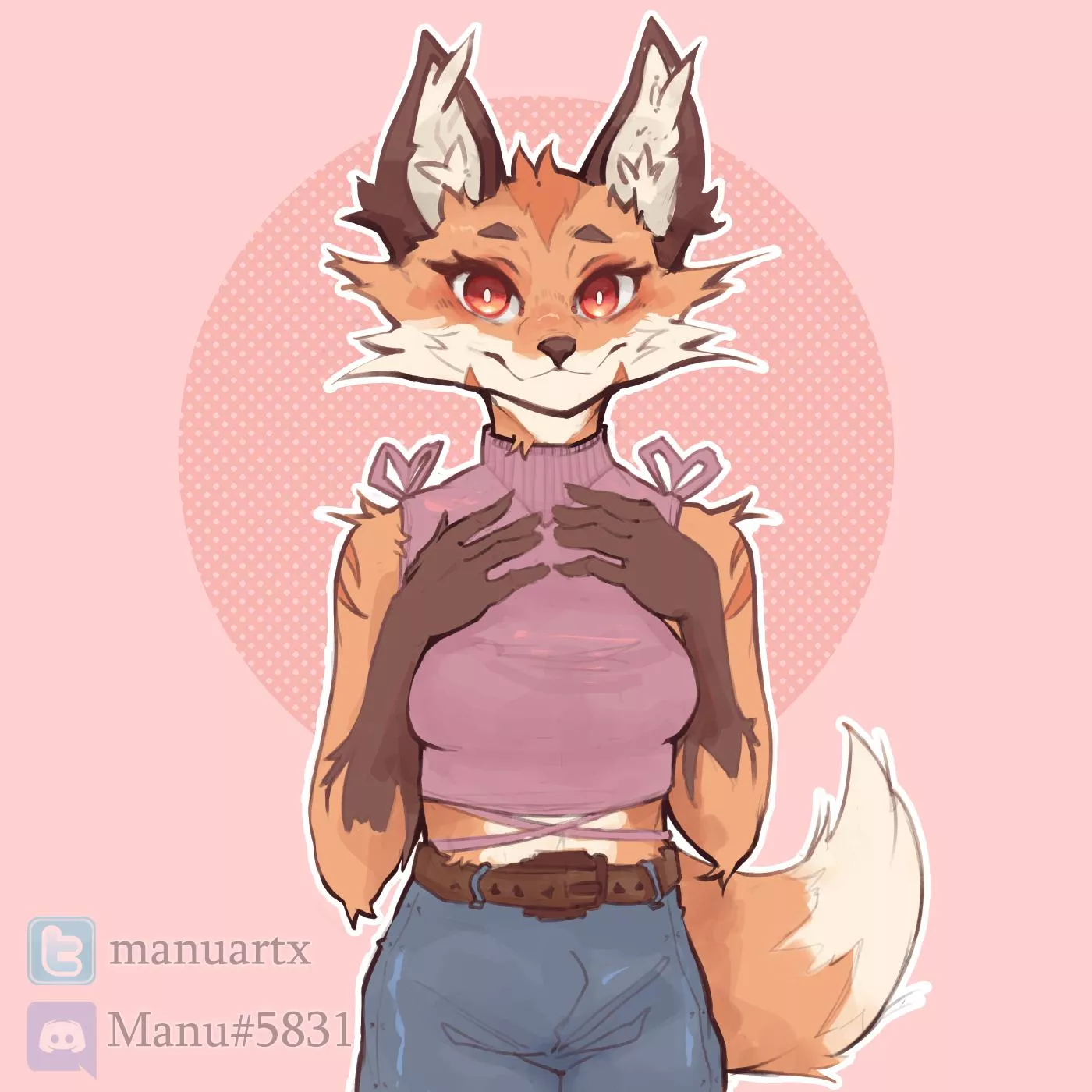 Cute fox doodle! [Art by me // @ManuArtx on Twitter]