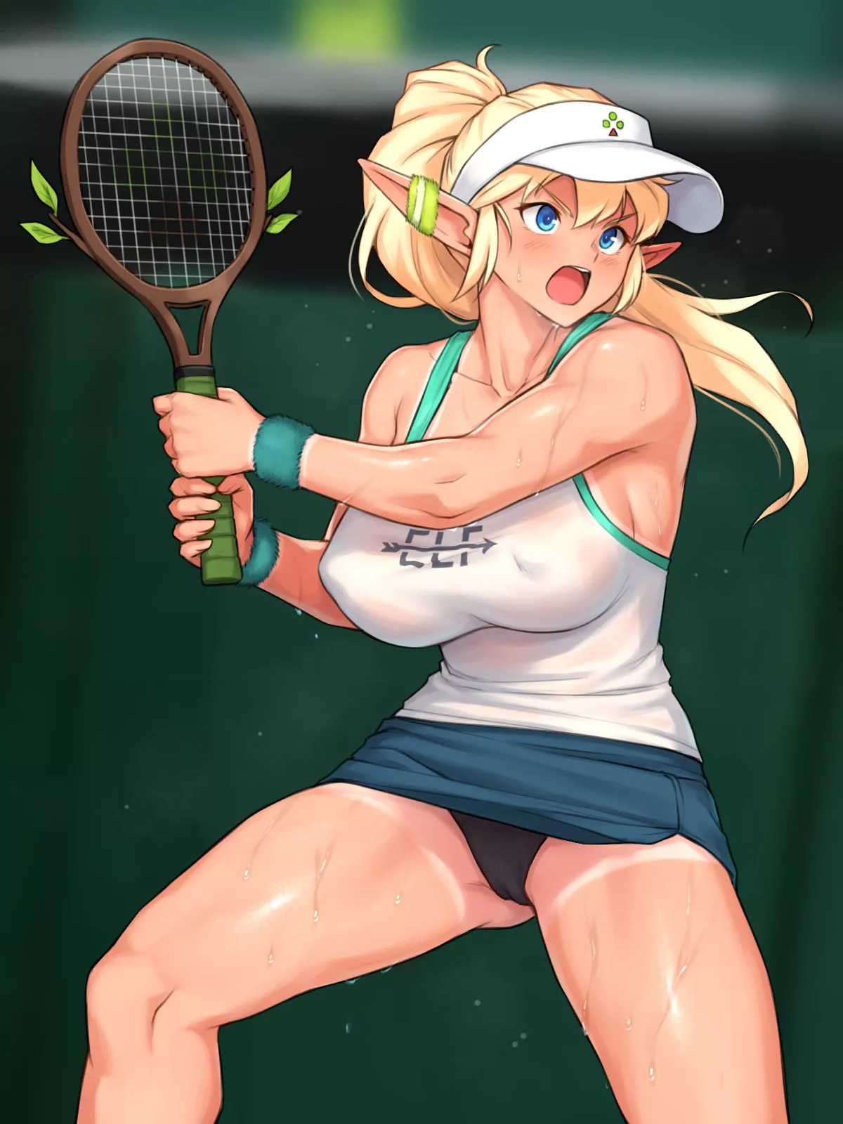 Elf playing tennis ( Nestkeeper) [Original] (X-post from r/animepointyears)