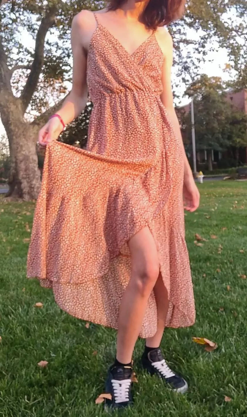 Golden hour dress while the weather is still nice :)