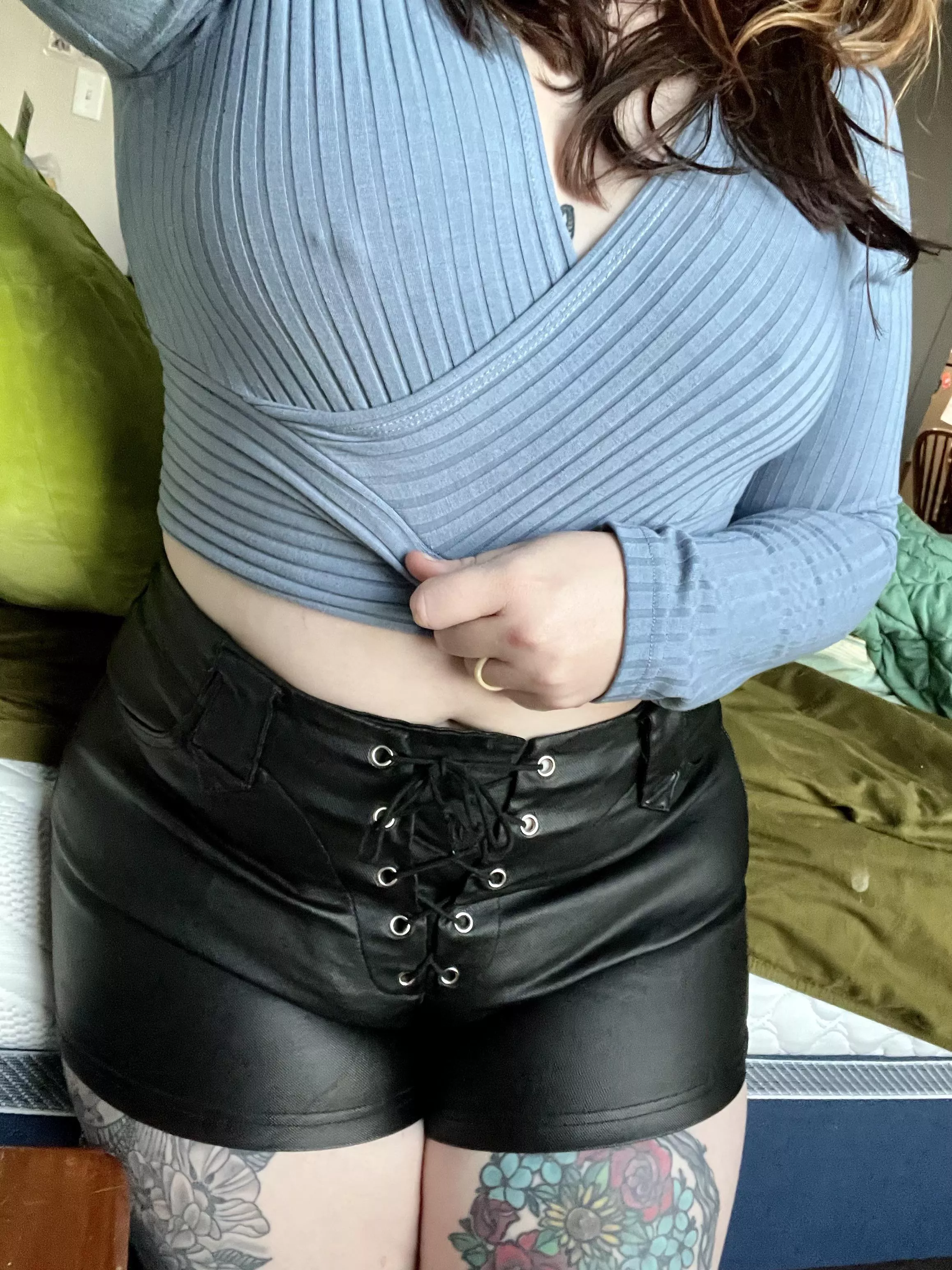 I love these leather shorts