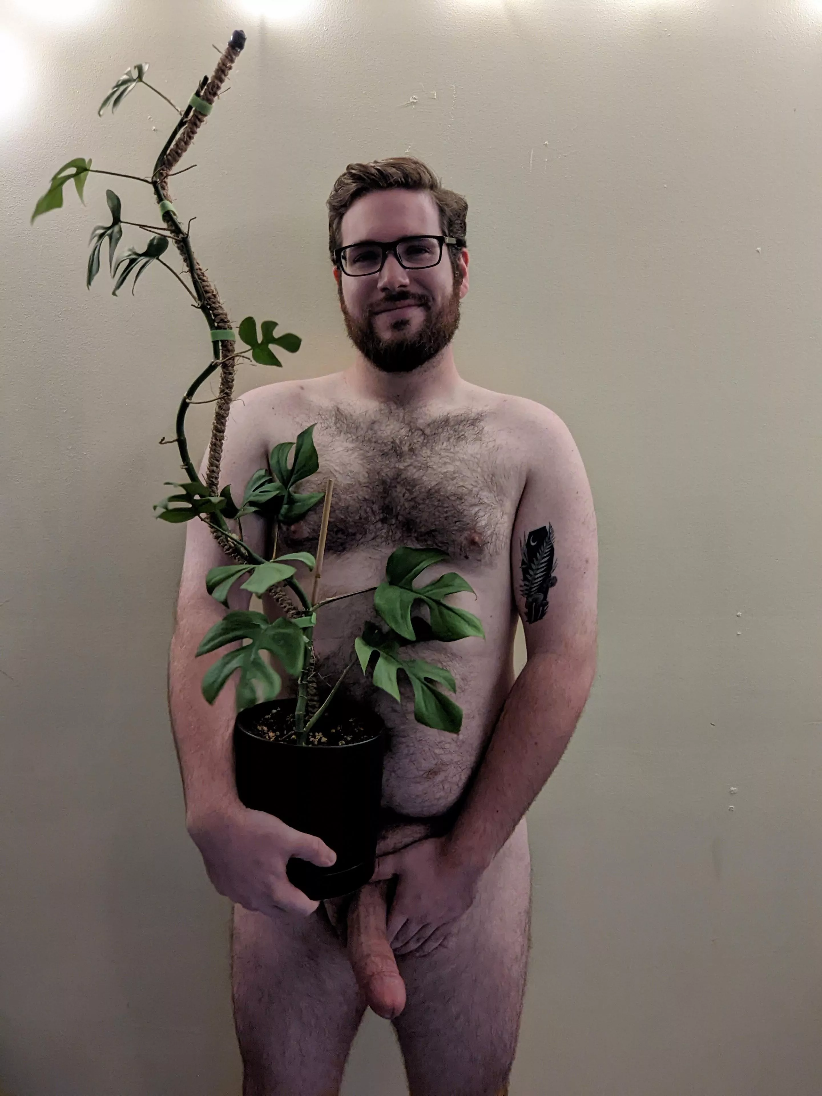 Posing with my new plant