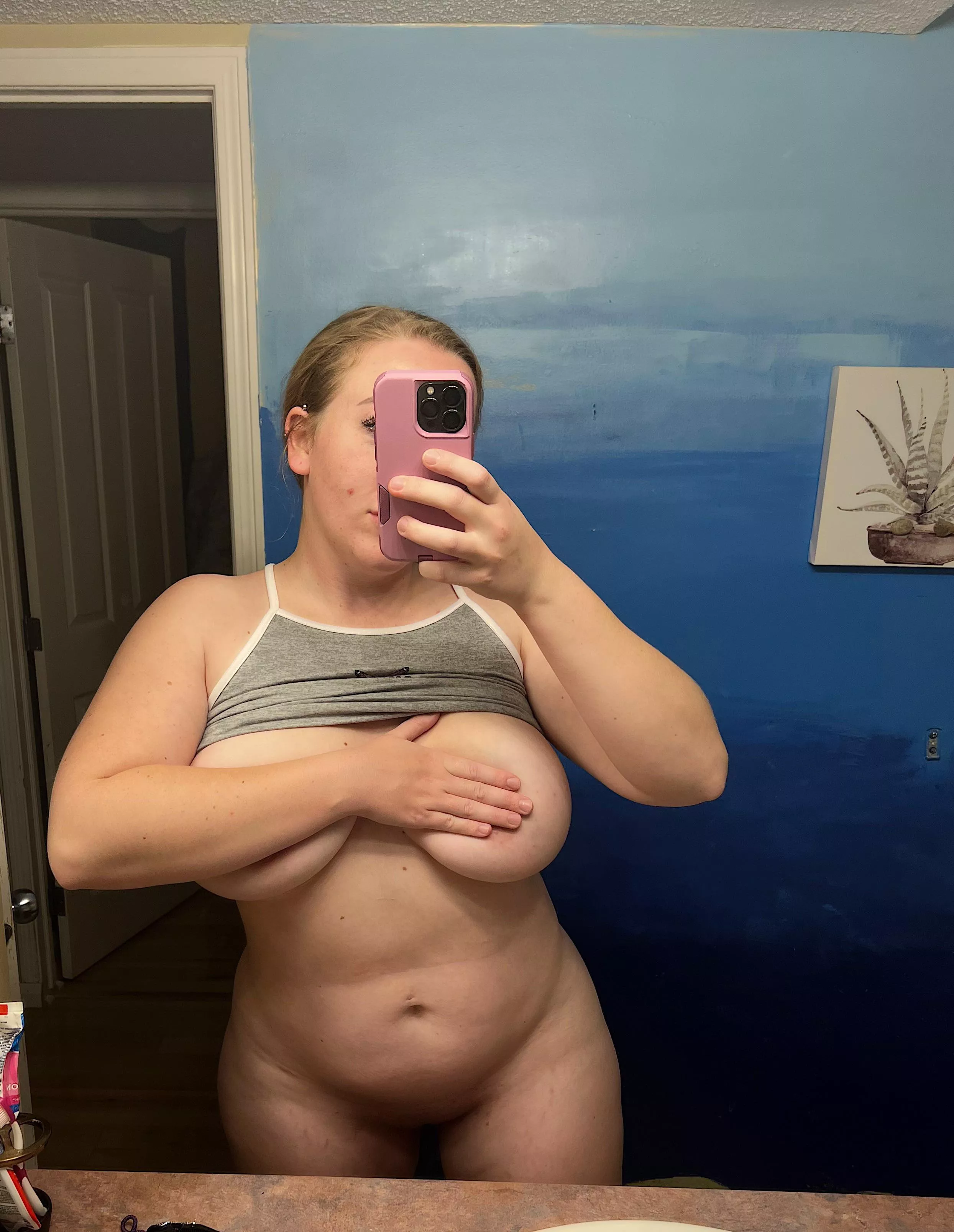 Would you hold my tits for me?