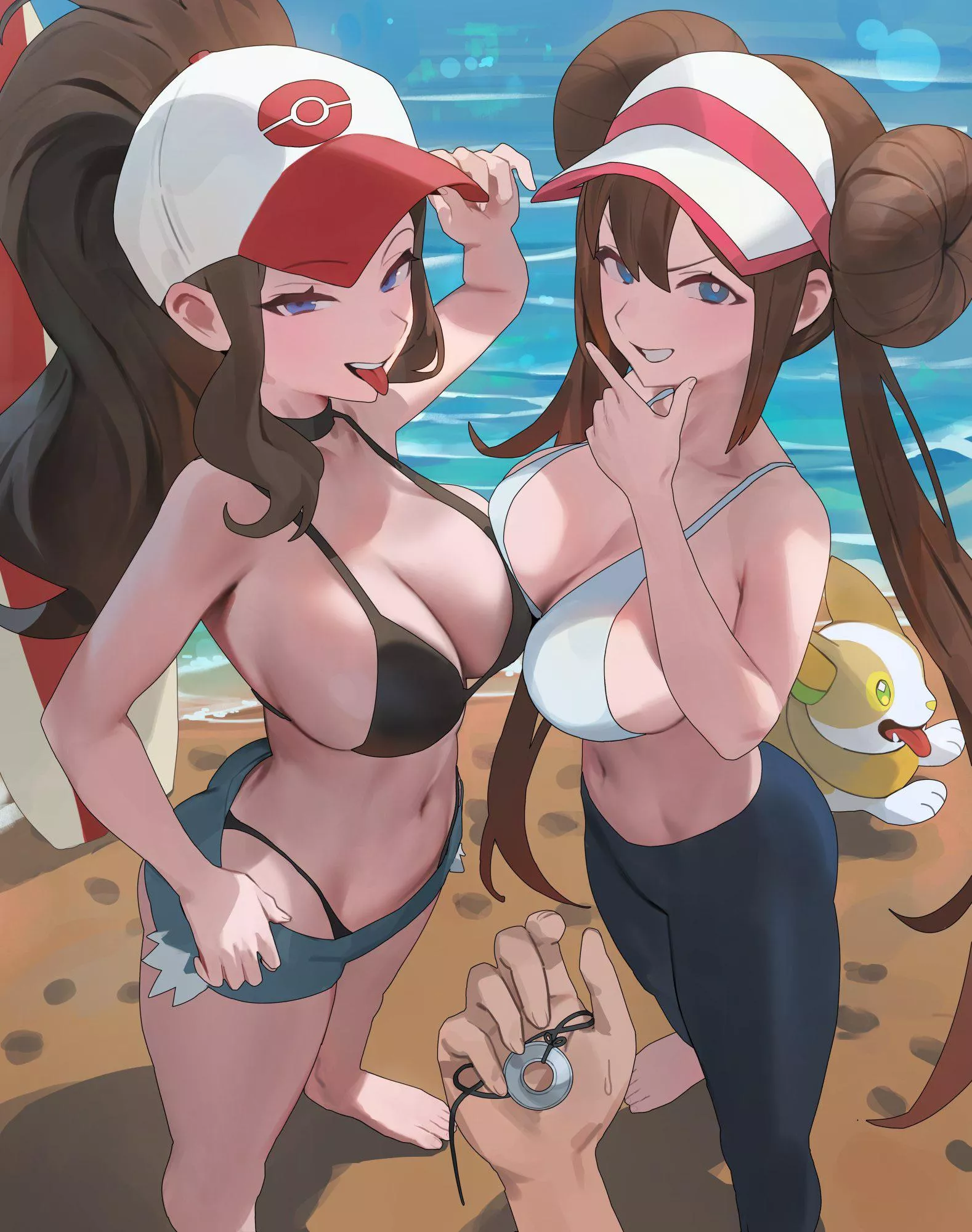 Hilda & Rosa at the Beach (Pokemon)