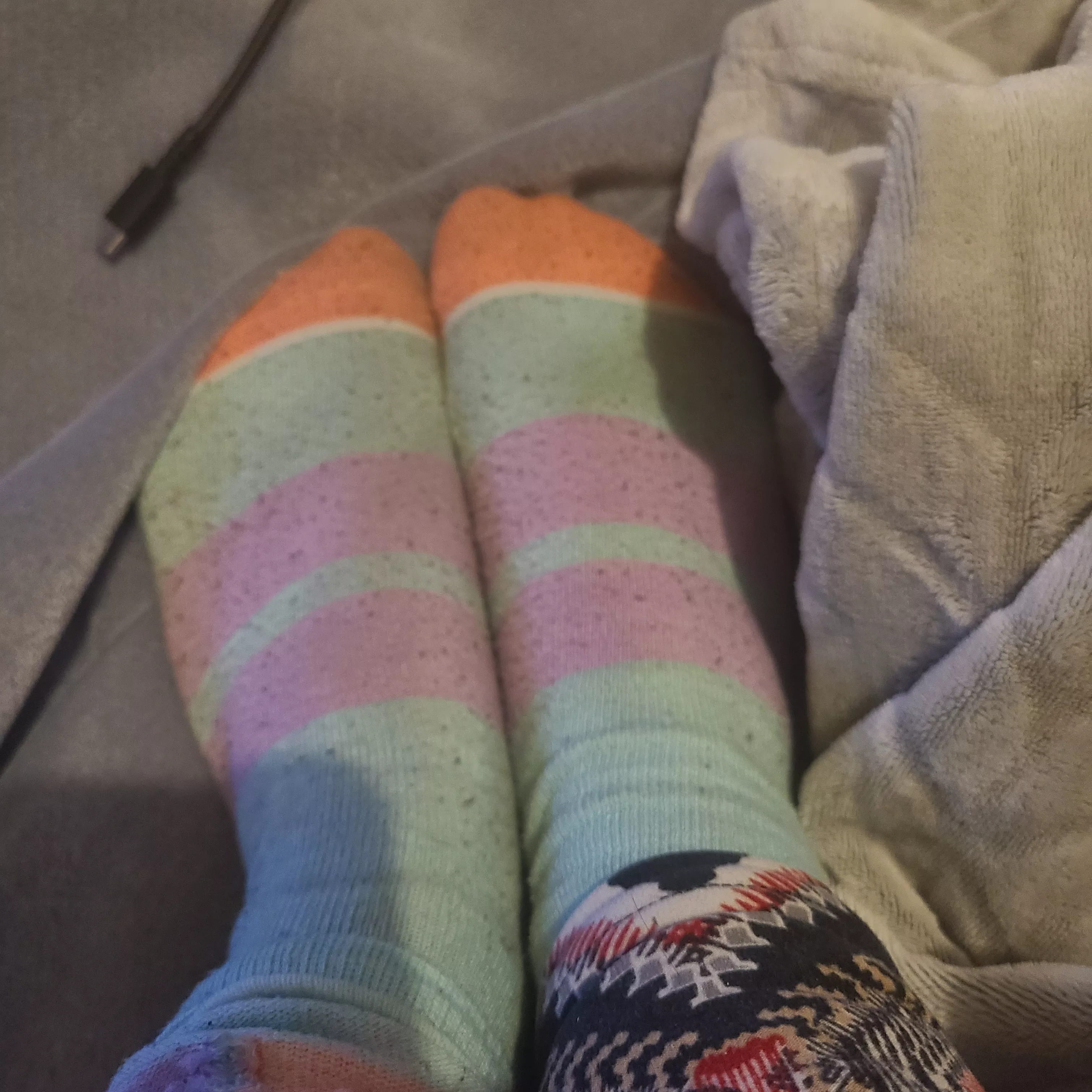 look at my socks aren't they cute