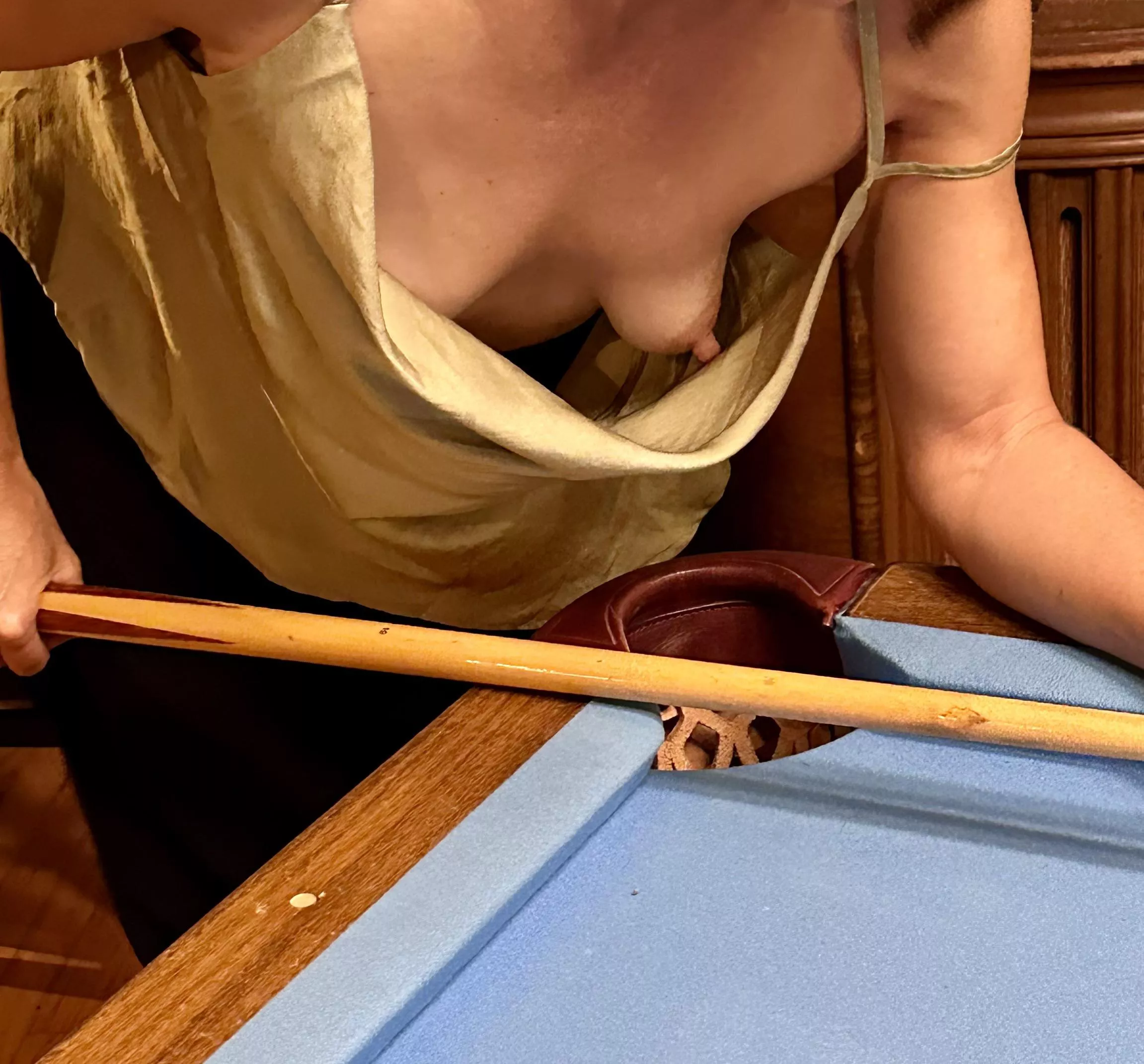 Night out with bf playing pool against some good looking boys (f)47