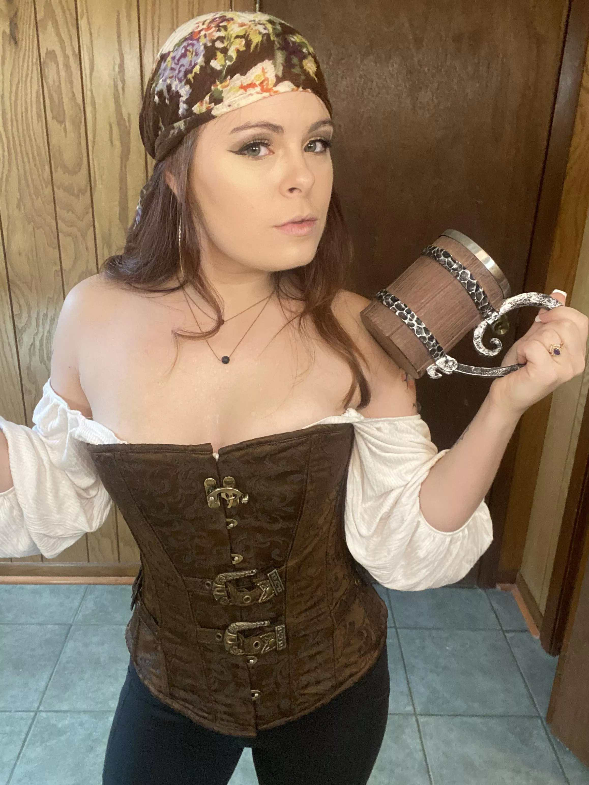 Todays pirate outfit with a corset