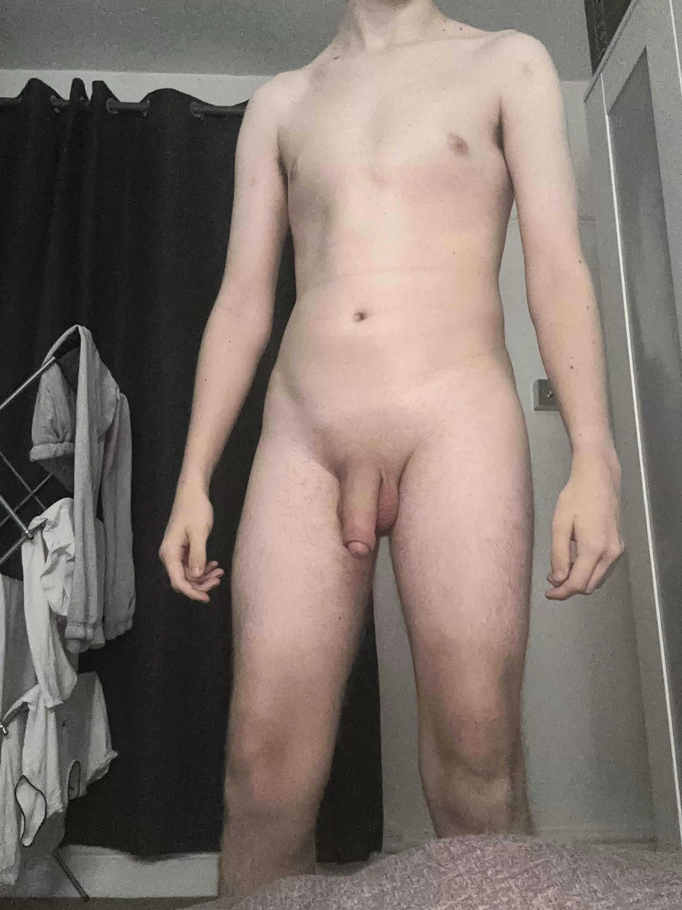 M18, 5”7, 140lbs. Late night nude.