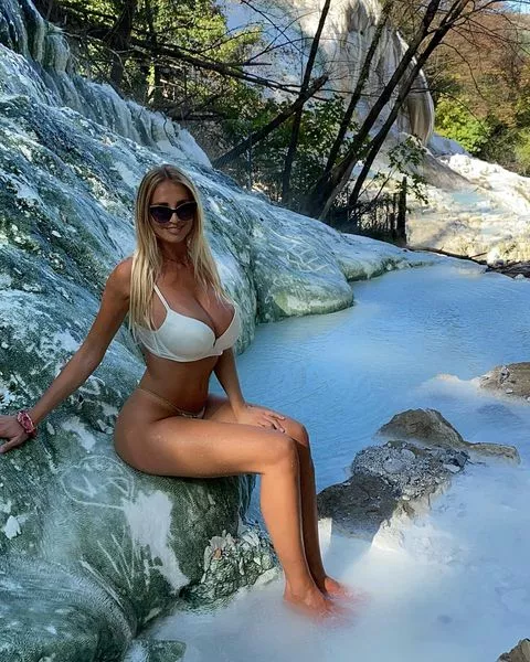 At the waterfall