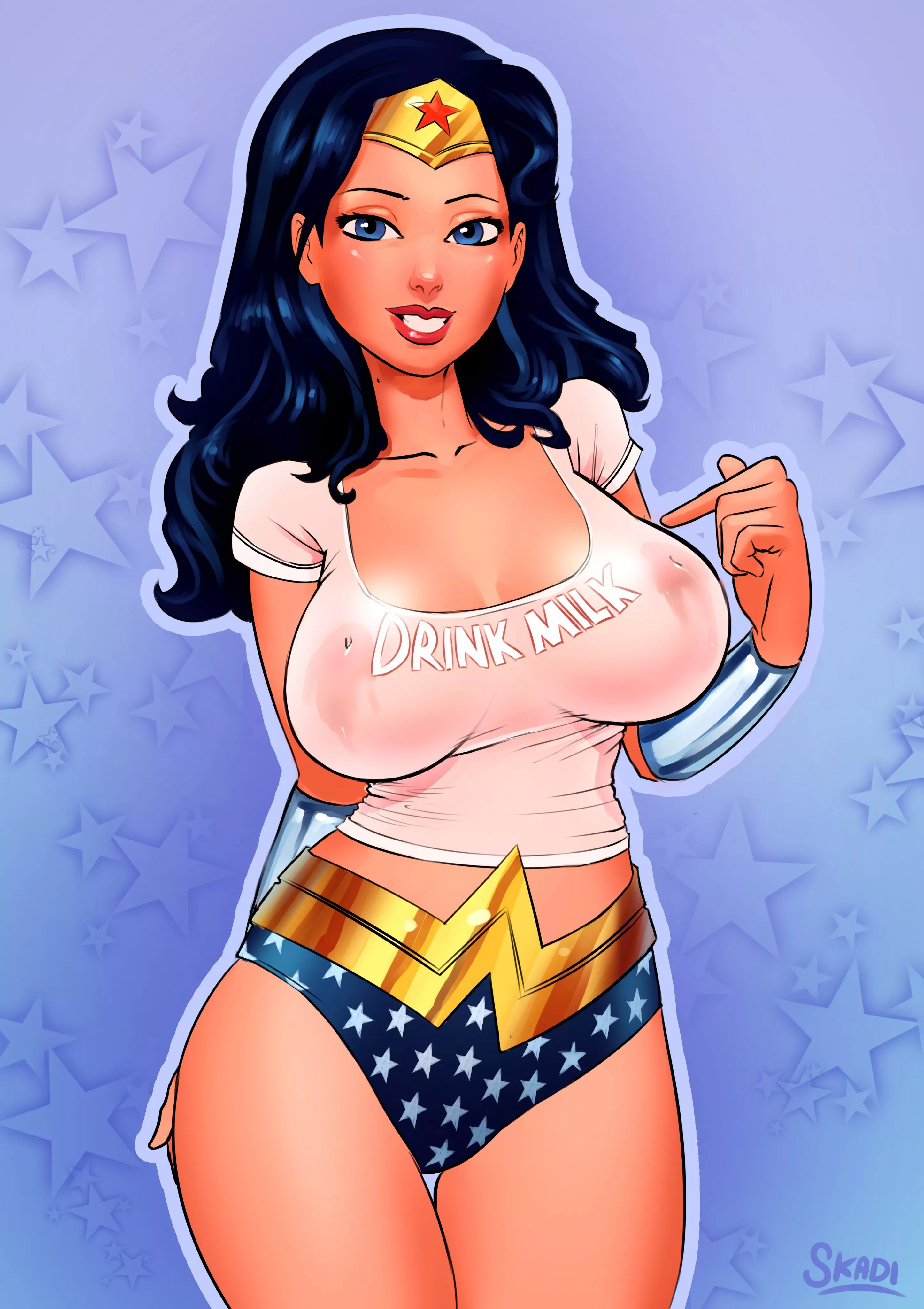 Drink Milk With Wonder Woman (Skadi ) [DC]