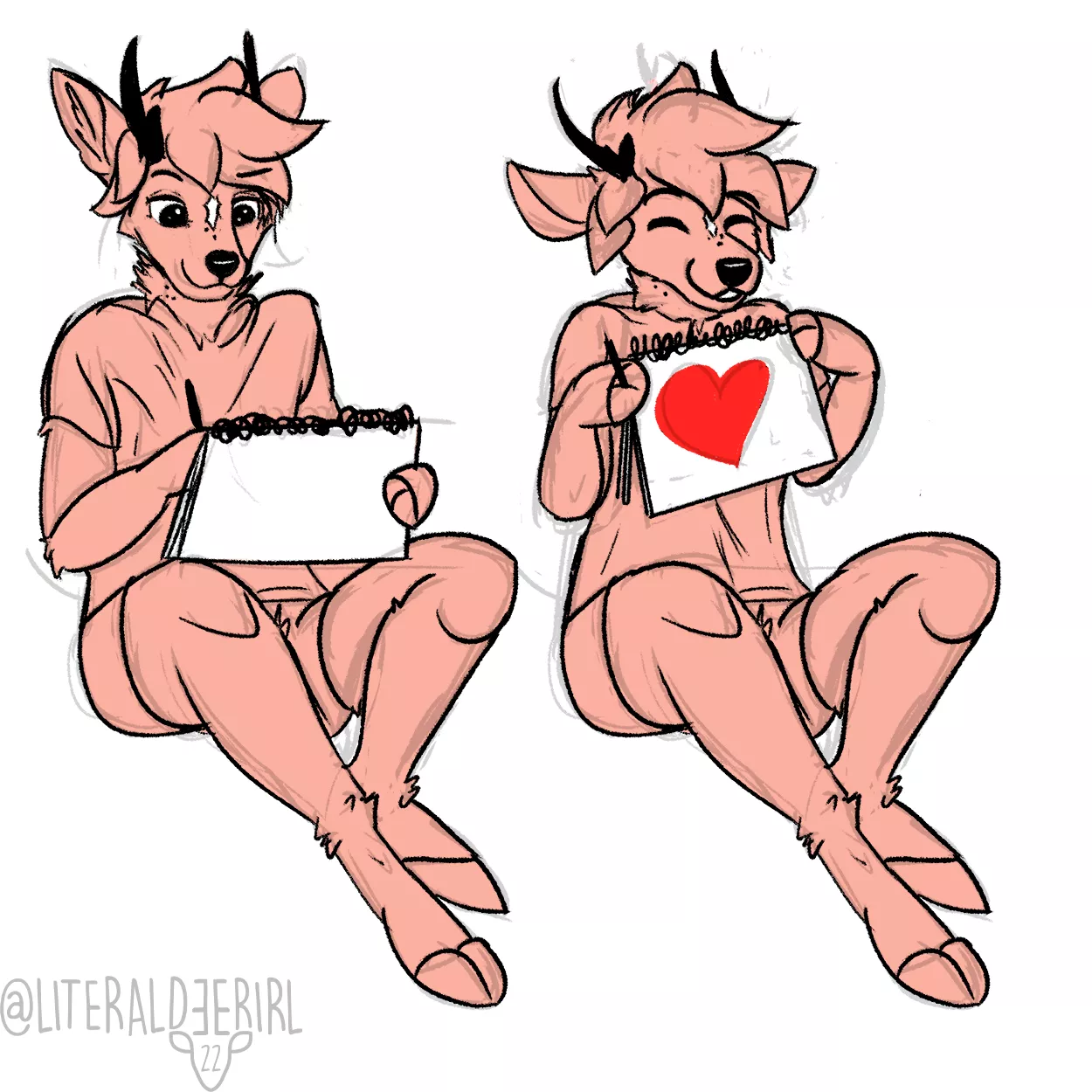 I drew something for you! ðŸ¦Œ ðŸ’• [OC @LiteralDeerIRL]