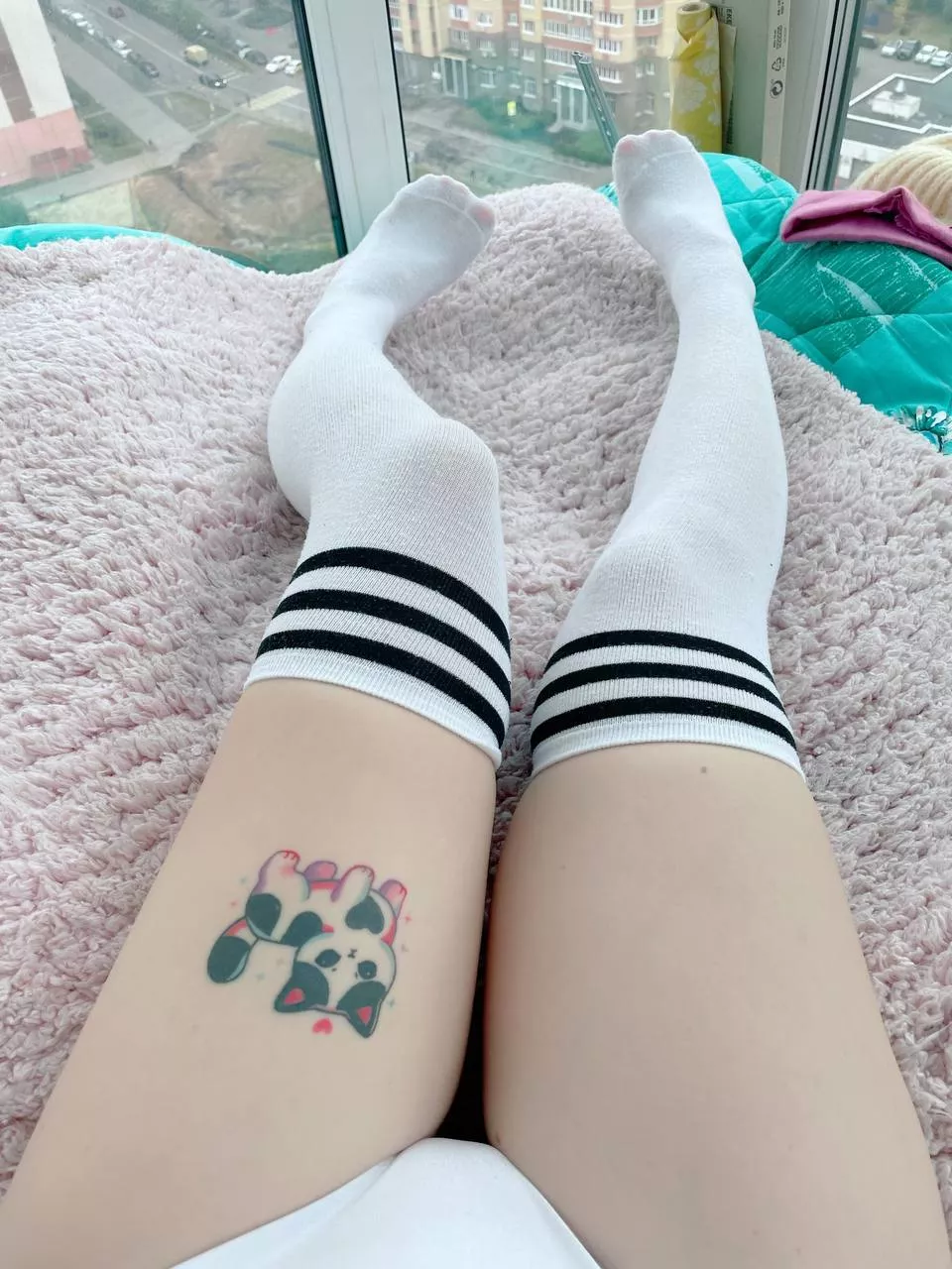 I often wear knee socks at home