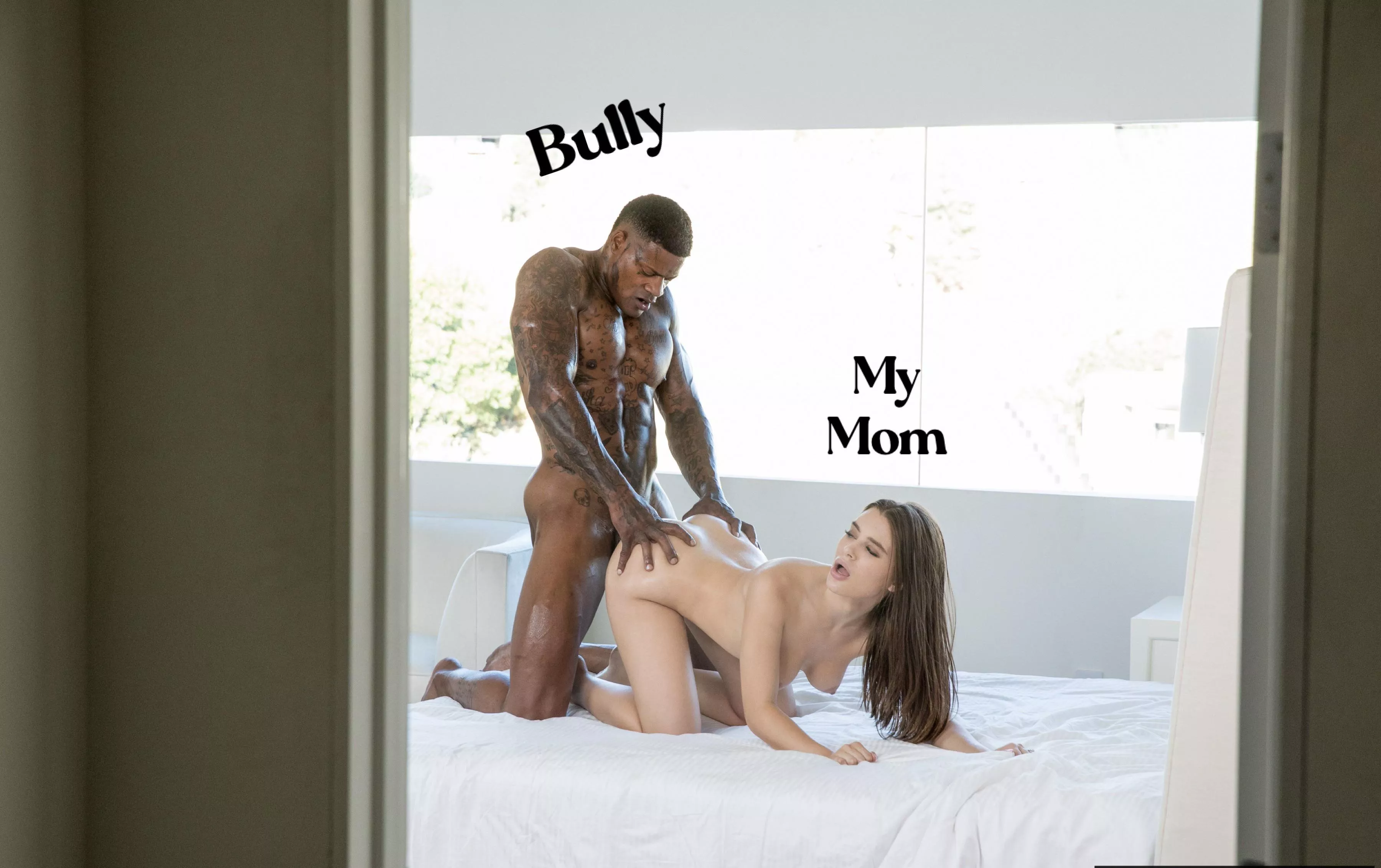 My milf mom doesnâ€™t even realize that sheâ€™s being stretched out by my black bully. She just wanted to get drilled by a thick BBC