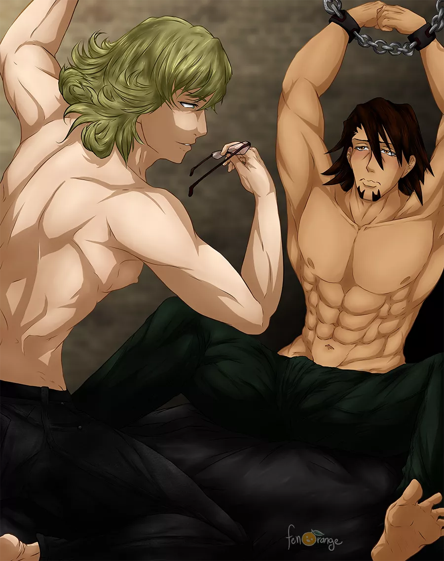 [Tiger & Bunny] ♥ Chained up and ready for some fun ♥ (art: me)