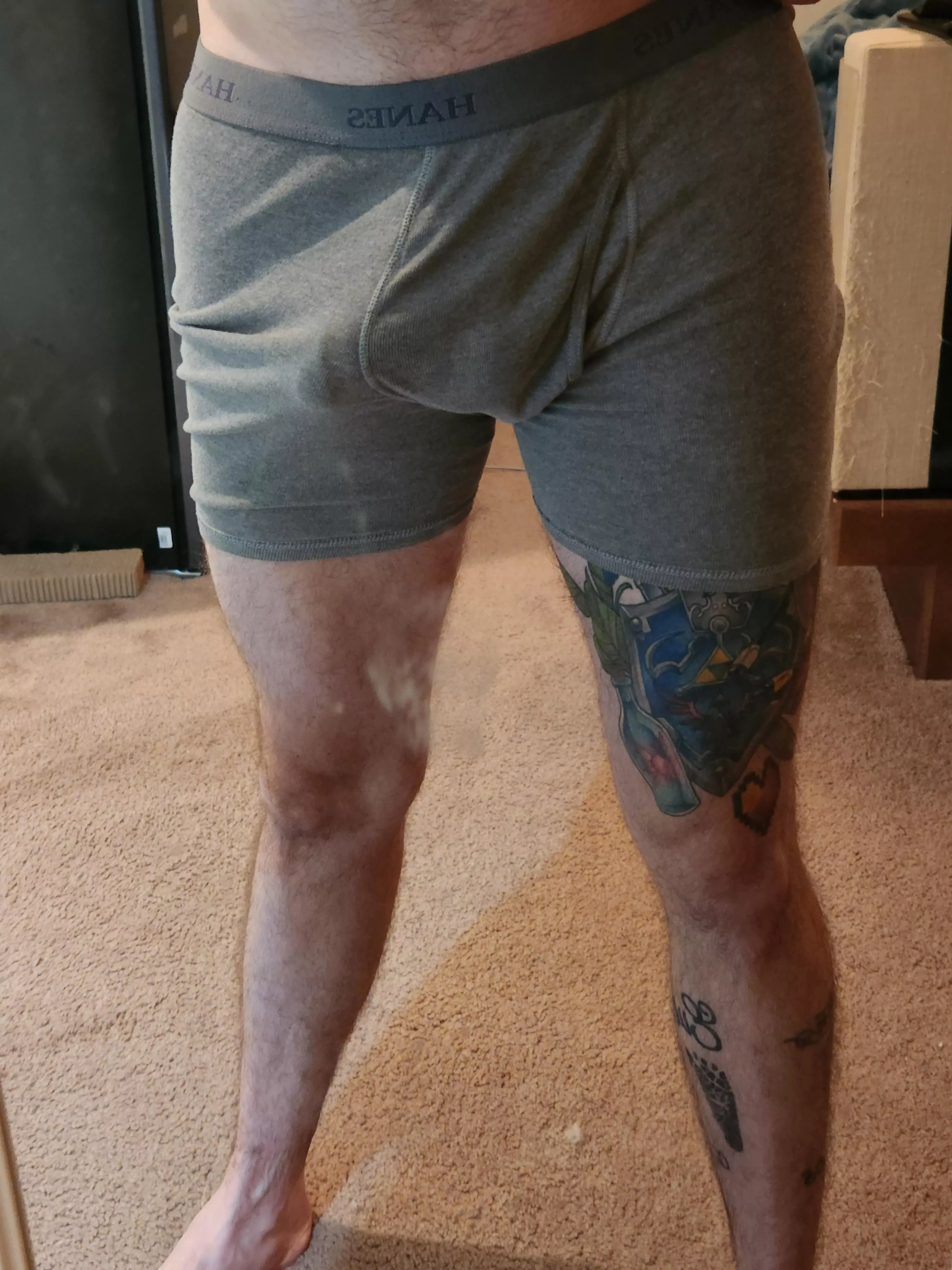 33 (oc) outline in my grey boxer briefs