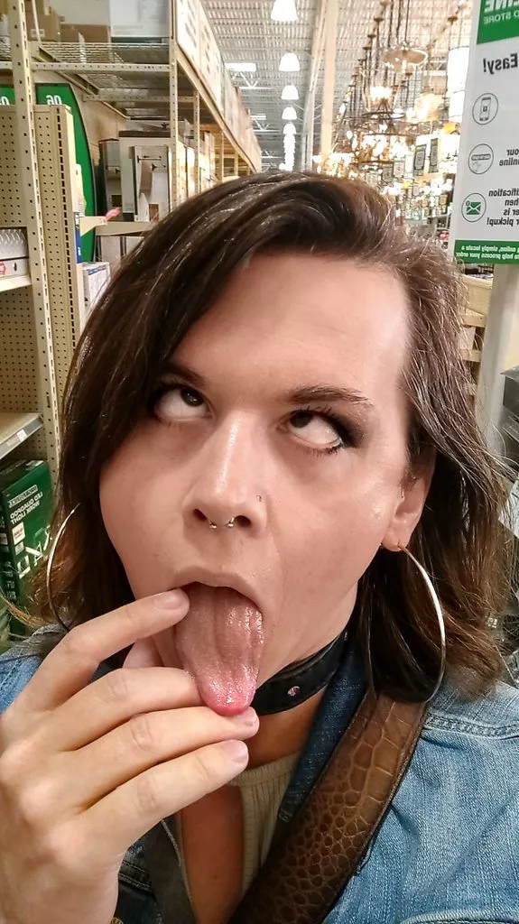 Being horny at a store. Love doing it in public places.