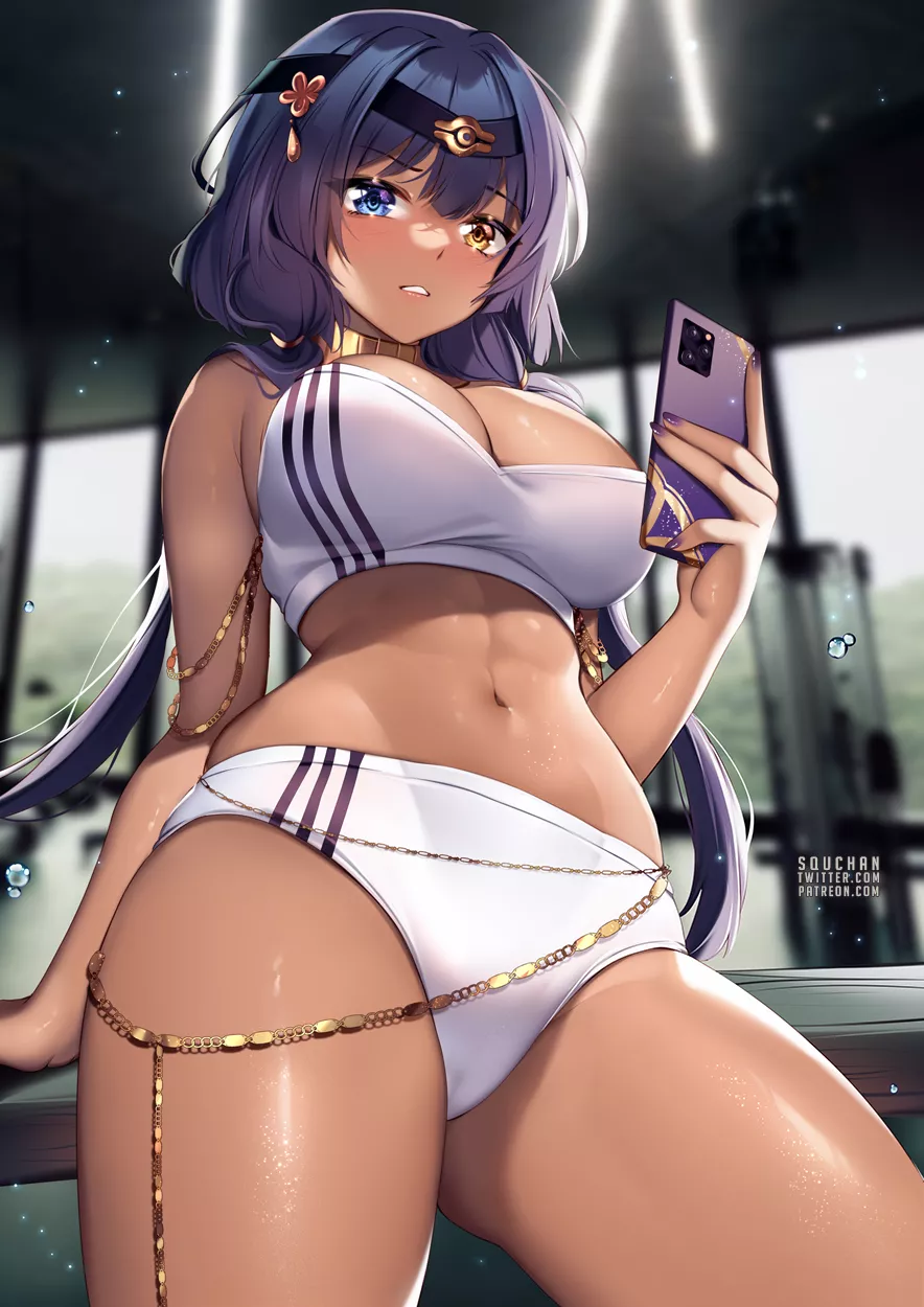 Gym selfie [Genshin Impact]