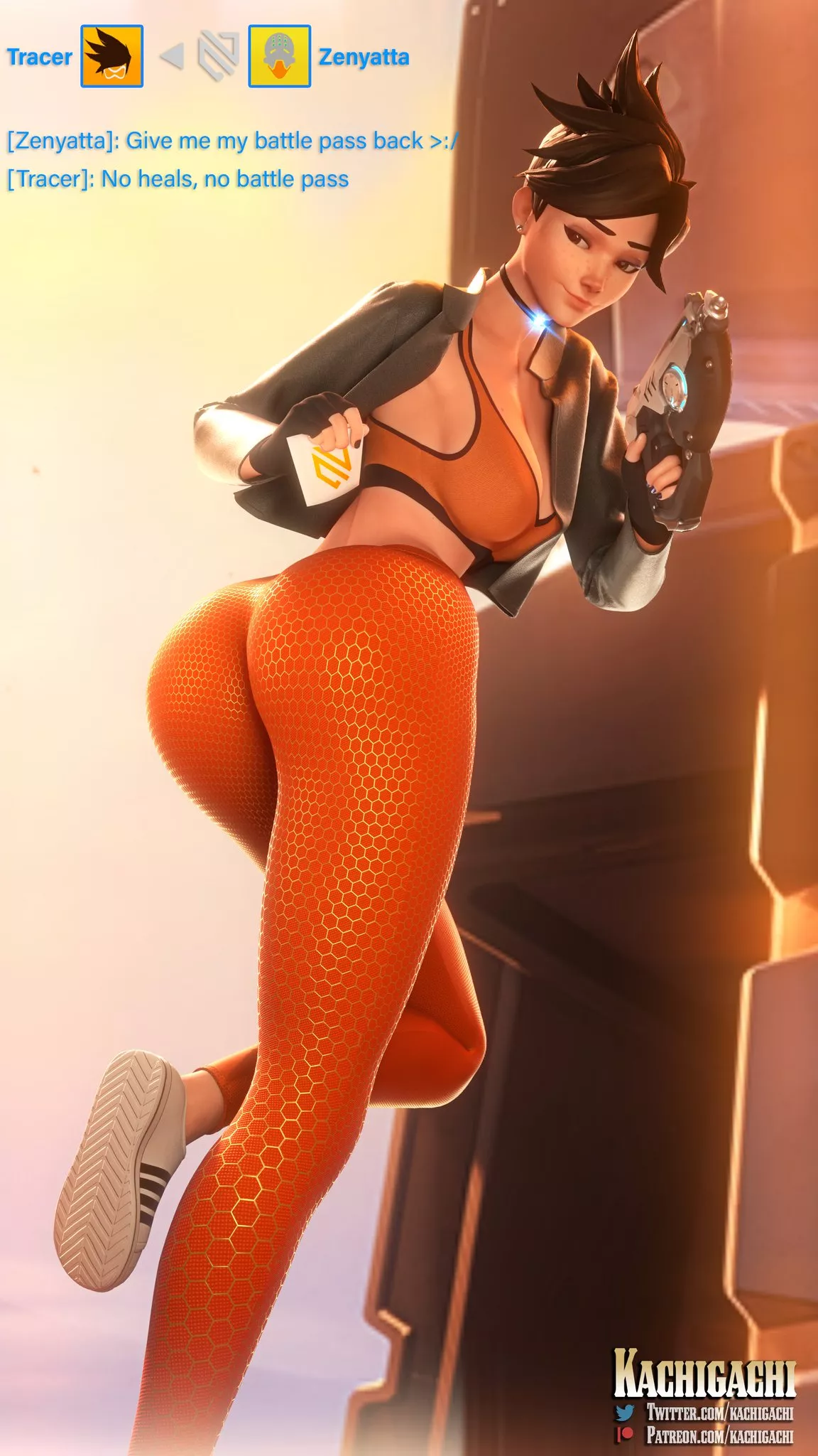 Tracer steals the battle pass (Kachigachi) [Overwatch]