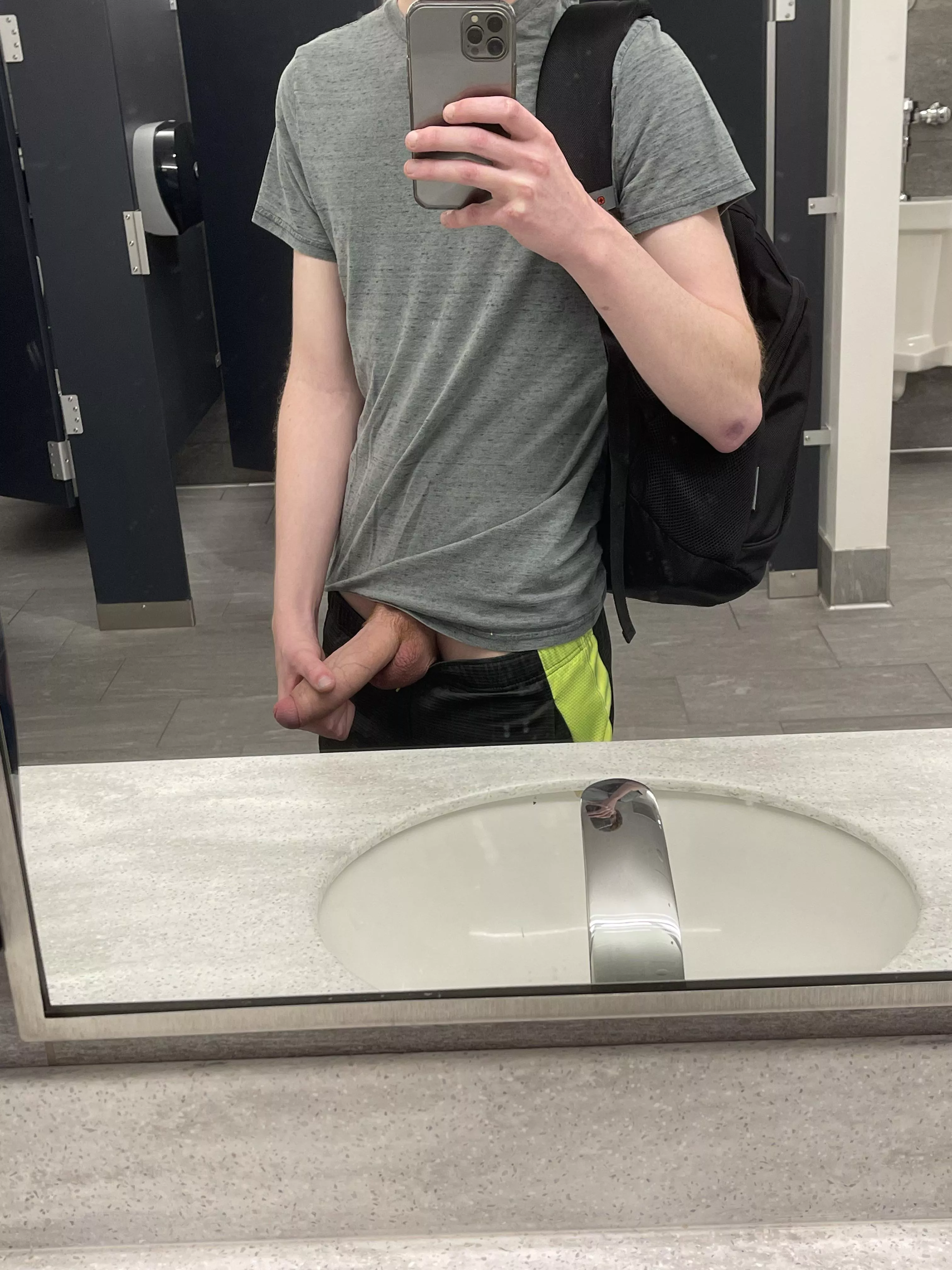 [18] Hard in the bathroom at school