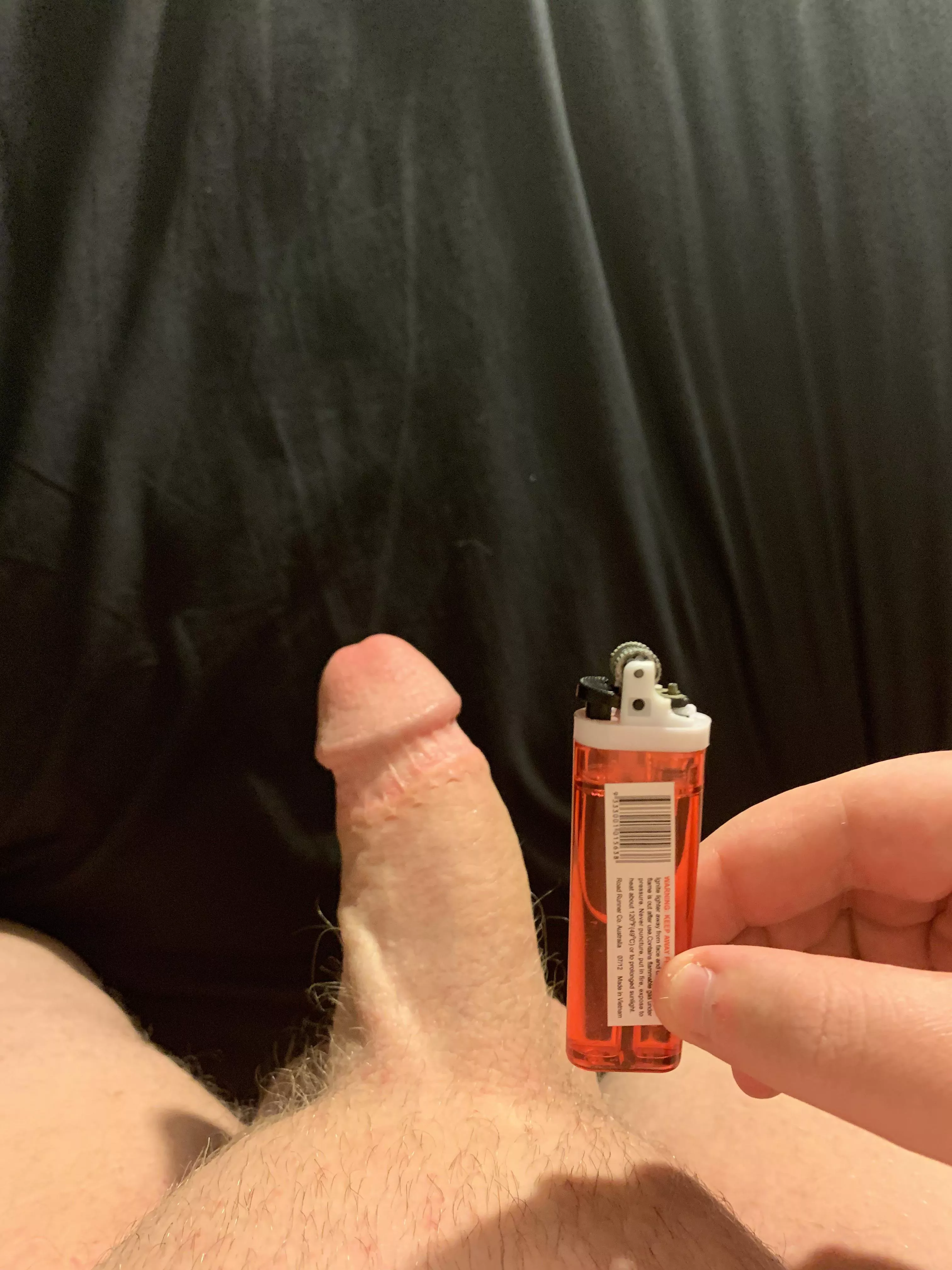 [18] next to a lighter