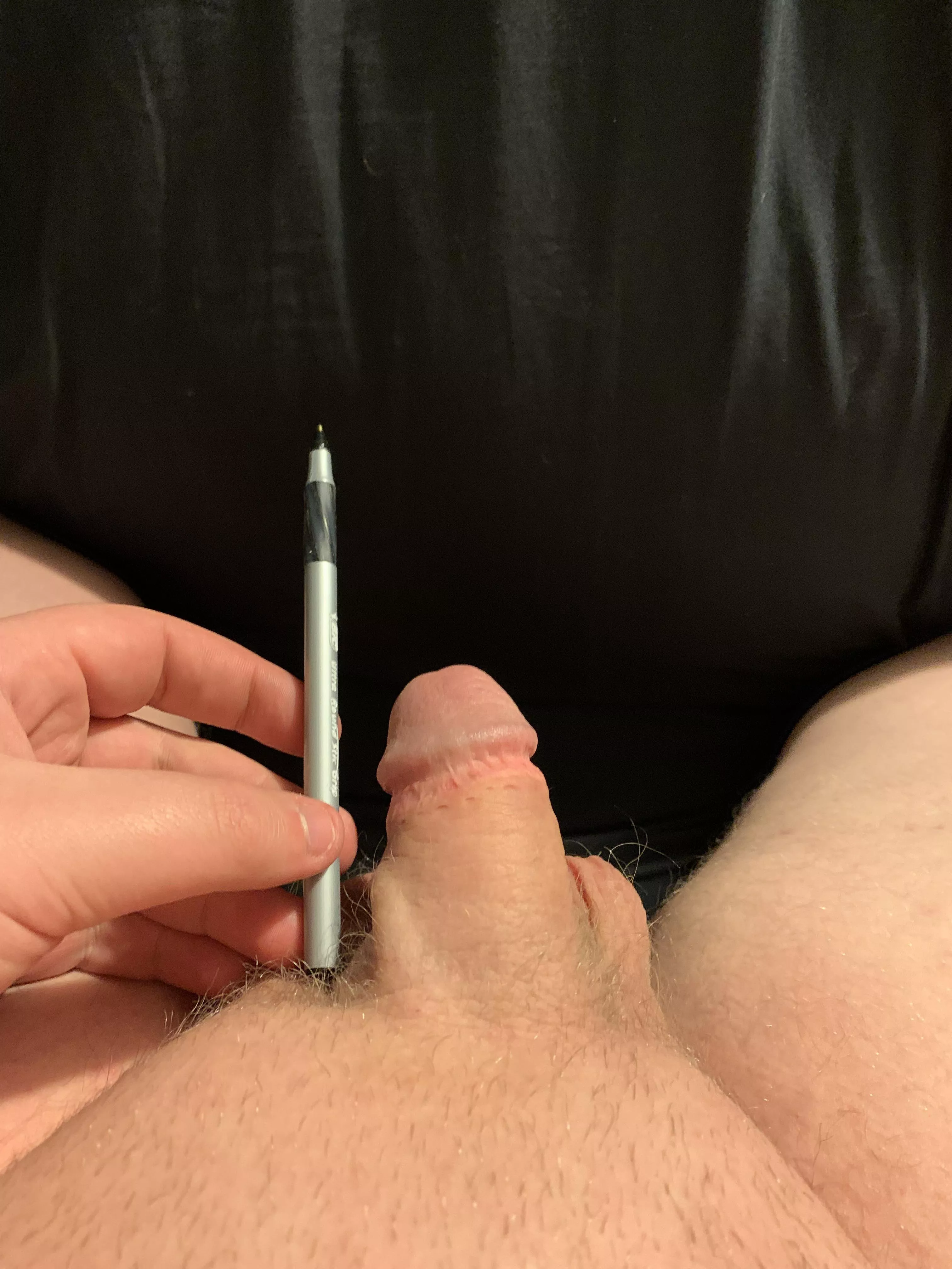 [18] semi hard micro dick next to a pen