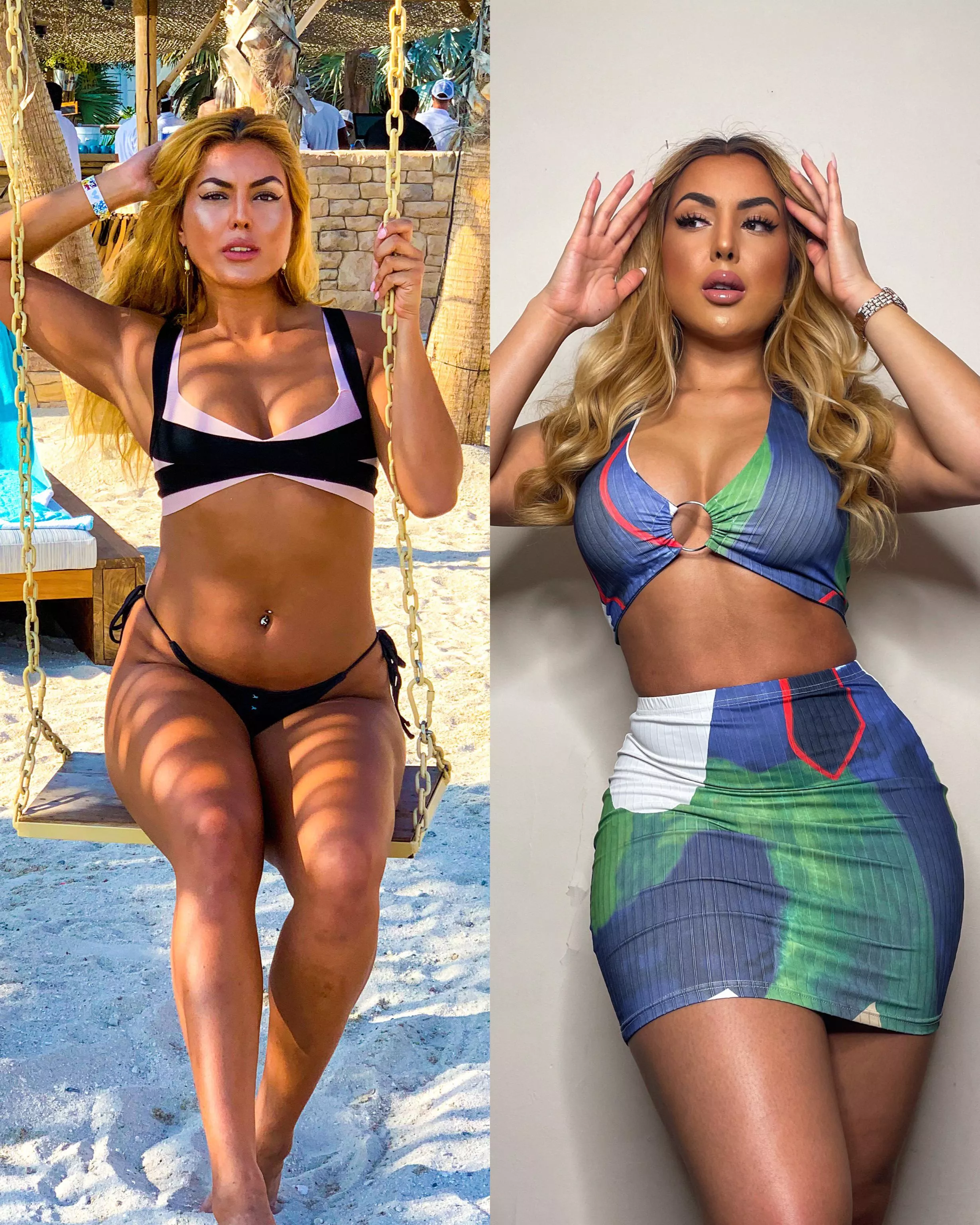 2 years apart! Always room to be more bimbo!!