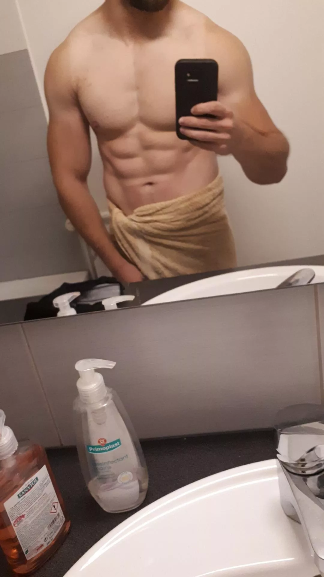 [22] What would you do if I dropped the towel, bro?