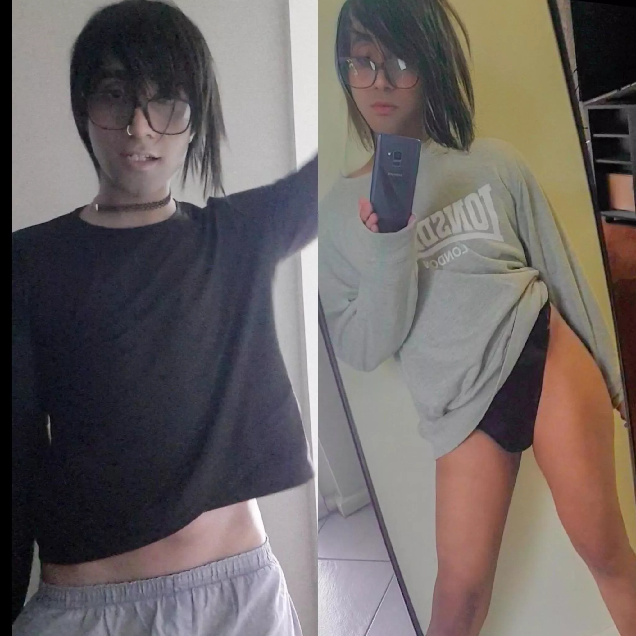 24 jap/thai :) pics are 1 year apart. On hormone therapy and feeling good