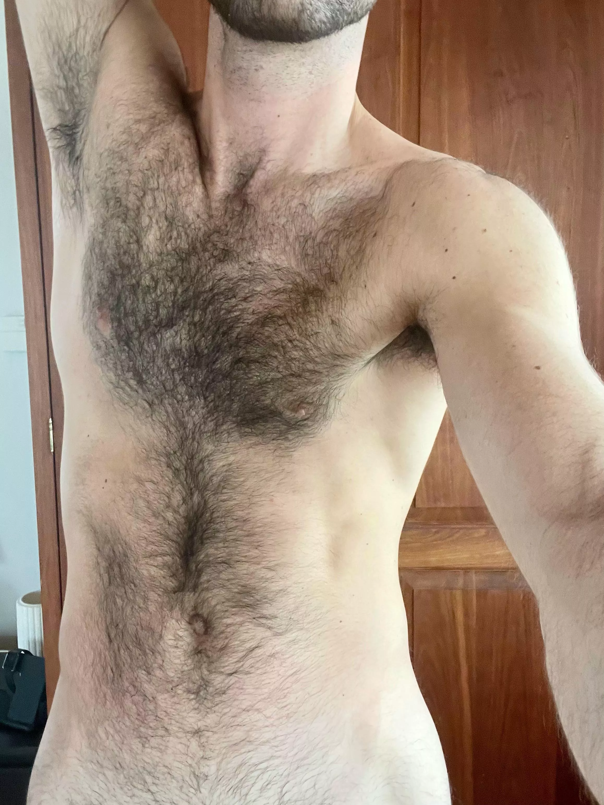 2.5 months of body hair growth, except beard