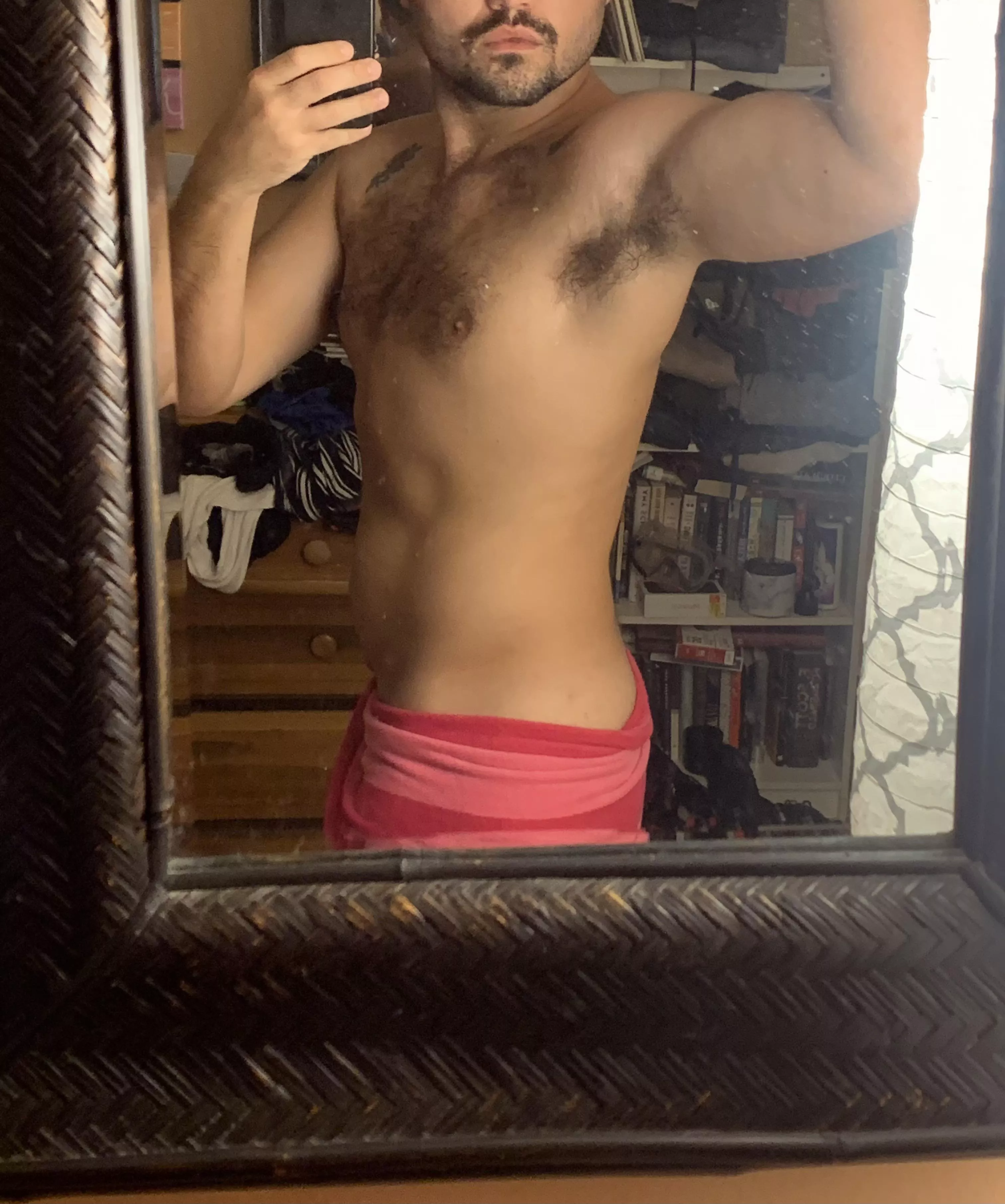 [27] hey bro you wanna pull my towel down?