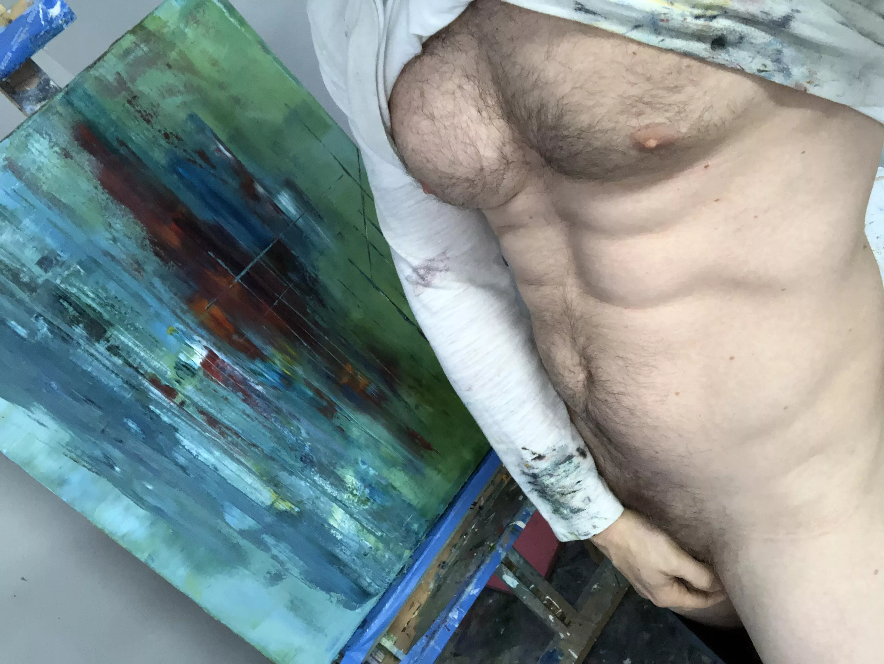 (28) just finished a painting