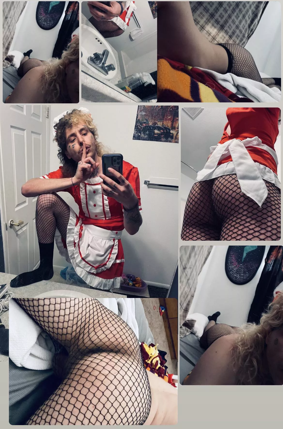 (29) Sub bottom, my very first time dressing up in femboi costume. I wish I were prettier.