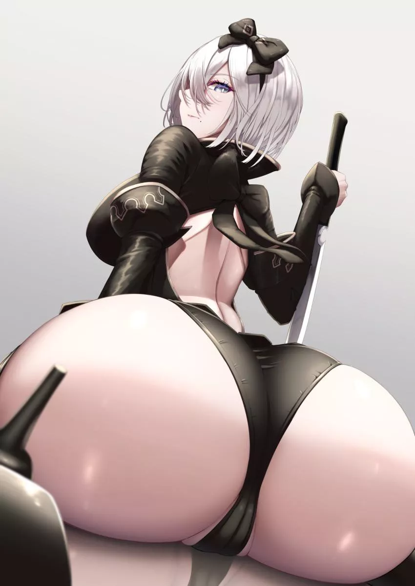 2B has one sexy ass (Shiroshisu)