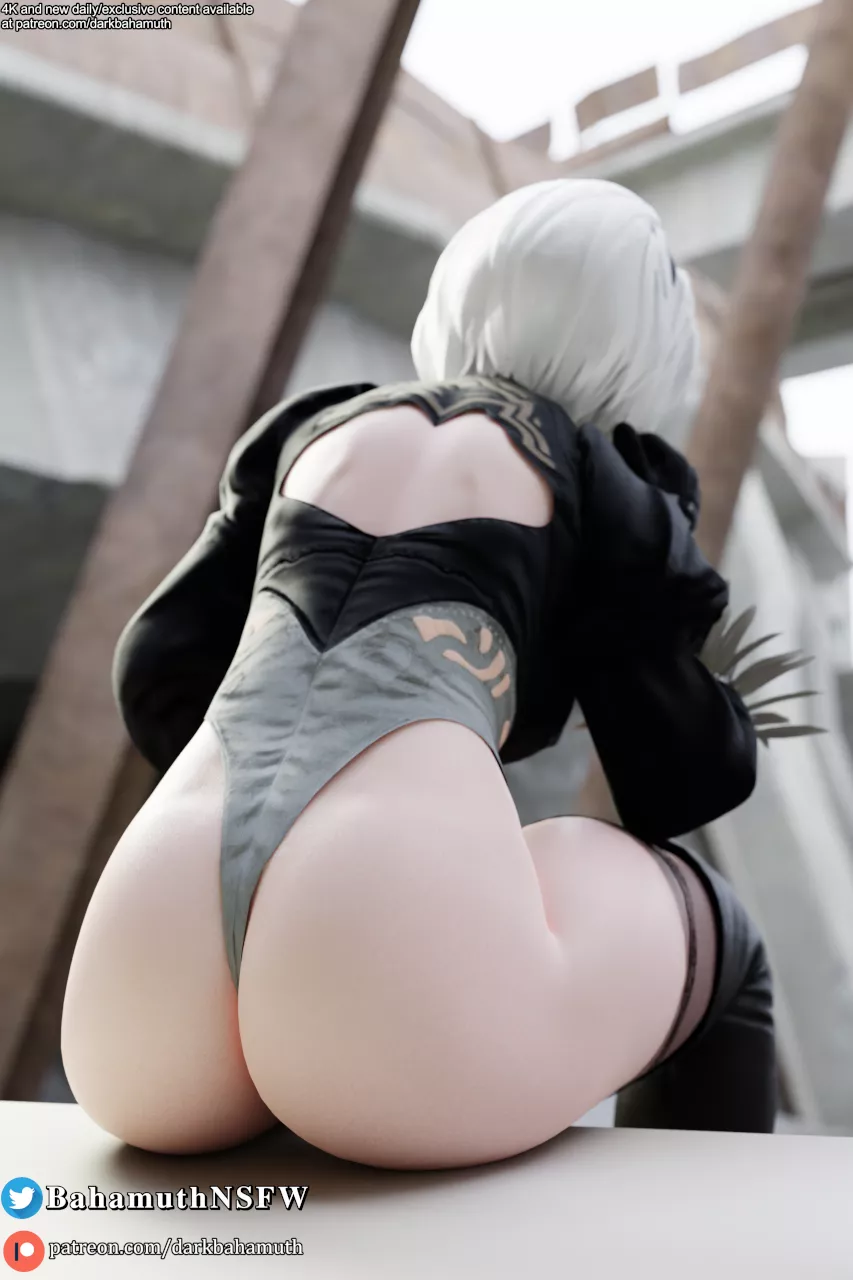 2B waiting for a new artwork that doesn't focus on her butt (Darkbahamuth)