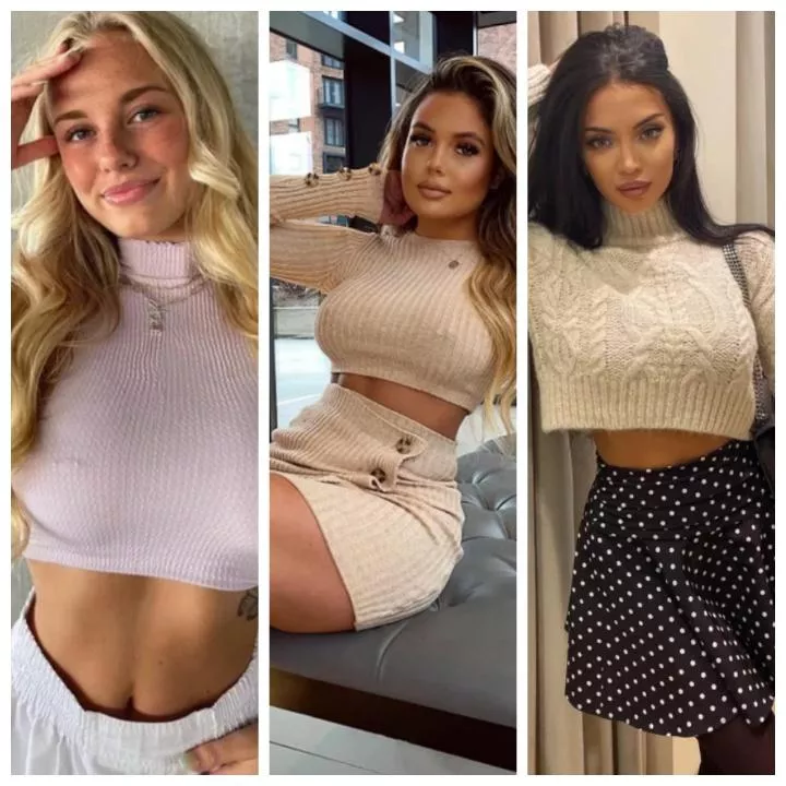 [3] knitted tight crop tops