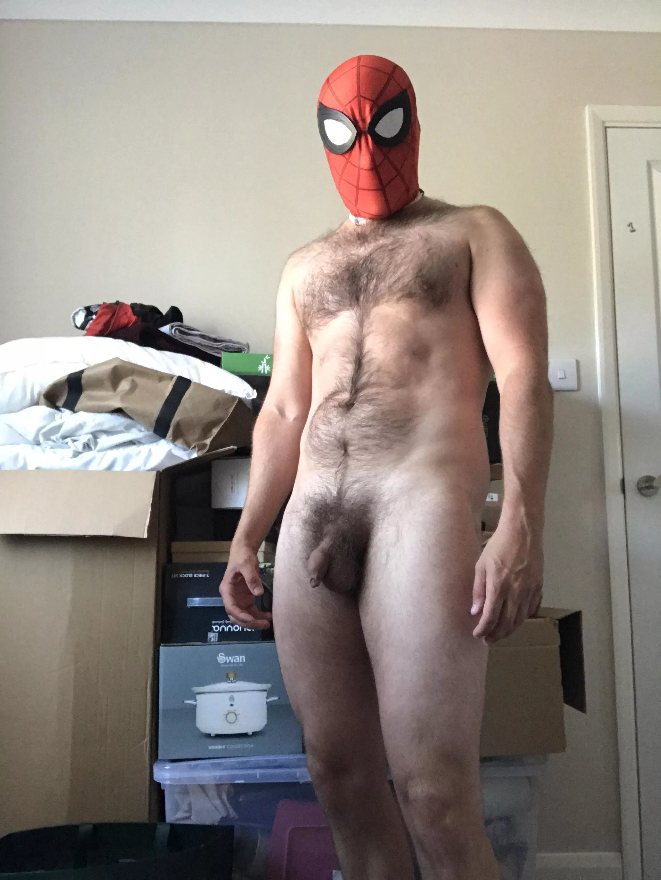 31 M 170lbs 5’8. Naked Spiderman!!